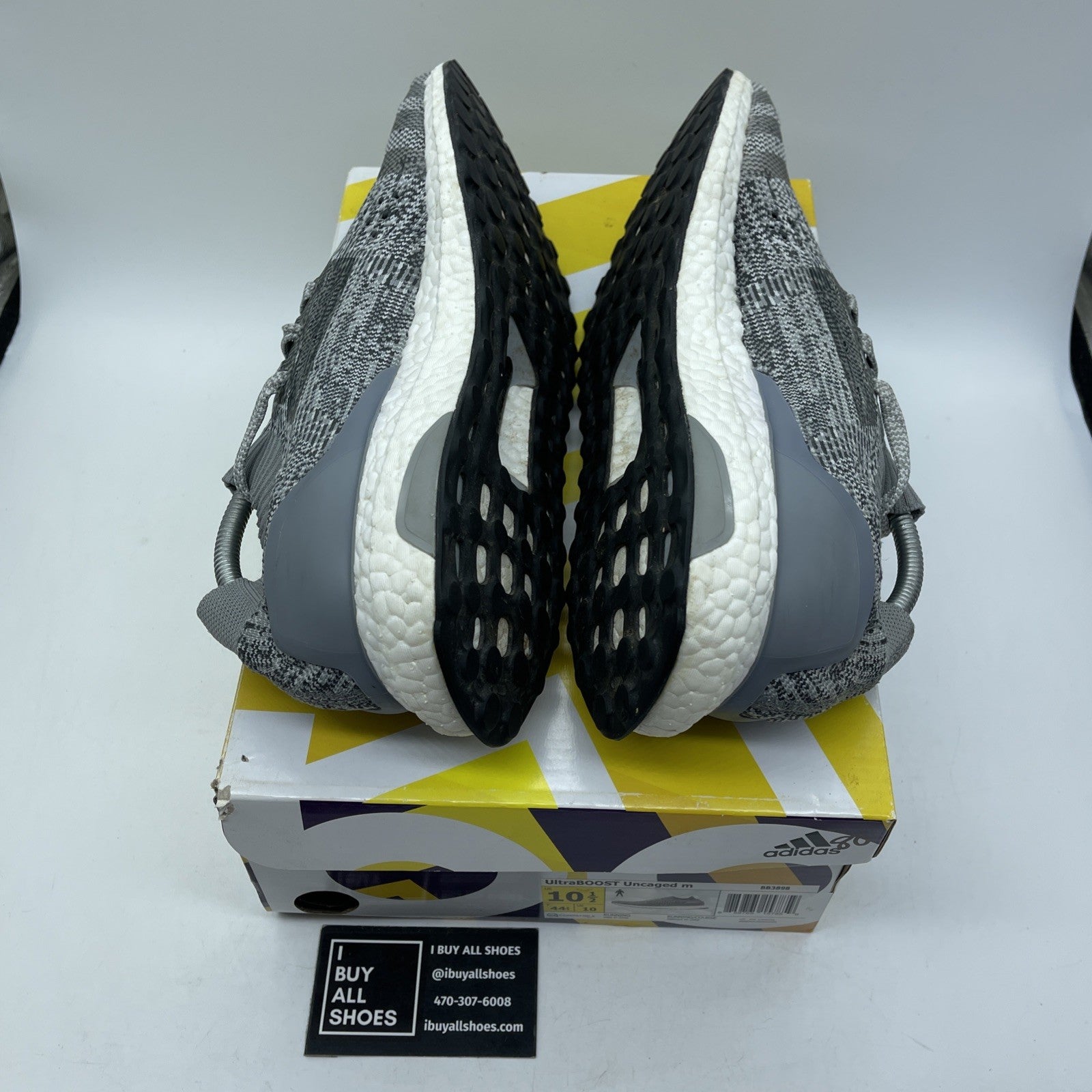 Size 10.5 - adidas UltraBoost Uncaged Grey White Suede (BB3898)