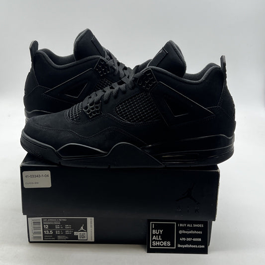 Size 12 - Air Jordan 4 Retro Mid Black Cat (CU1110-010)