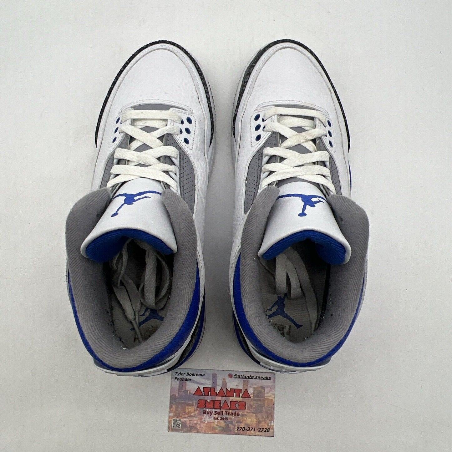 Size 8.5 - Jordan 3 Retro Mid Racer Blue White Black Grey Leather (CT8532-145)