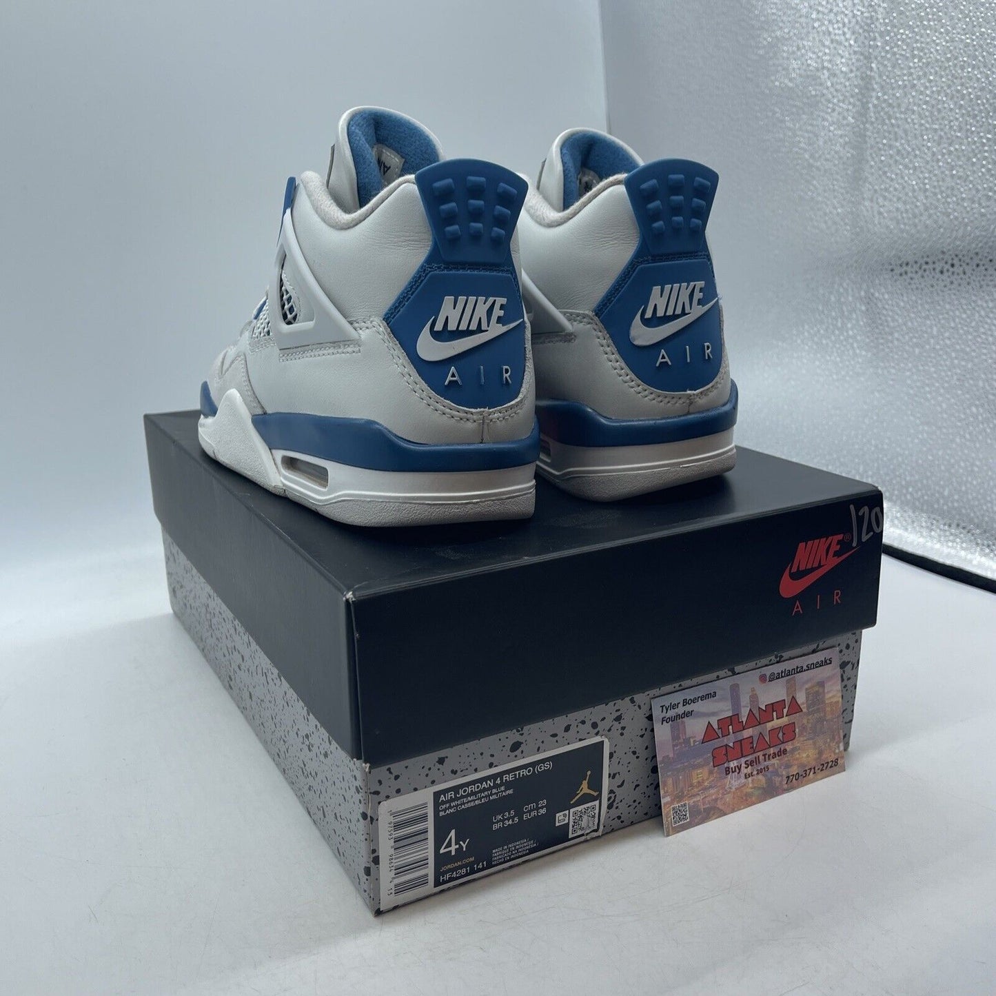 Size 4Y - Nike Air Jordan Retro Military Blue Industrial Blue (HF4281-141)