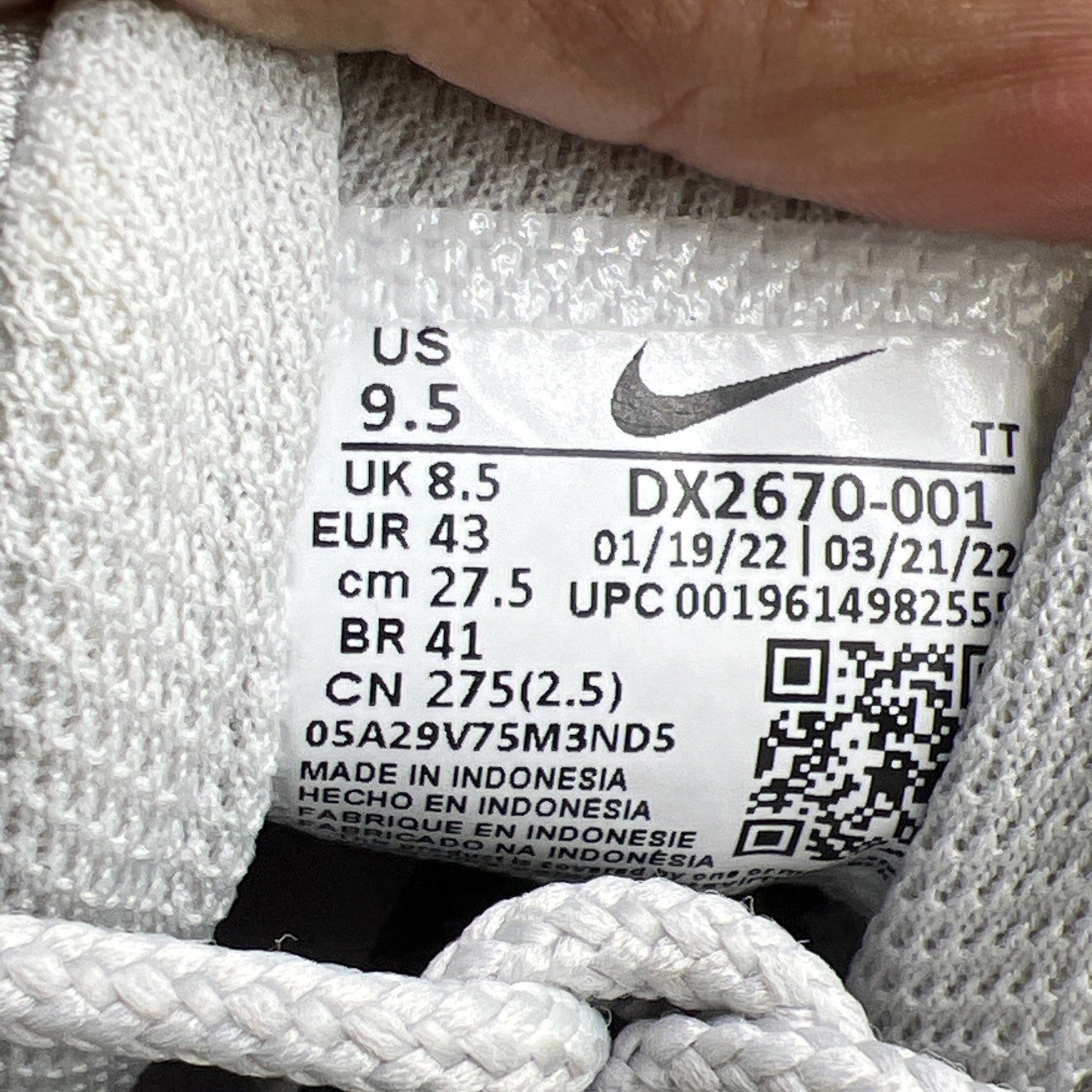 Size 9.5 - Nike Air Max 95 Grey Fog Pink Foam (DX2670-001)