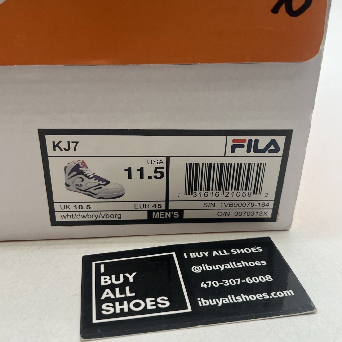 Size 11.5 - FILA- Kevin Johnson KJ7 - Men's - Orange (1VB0079-184)