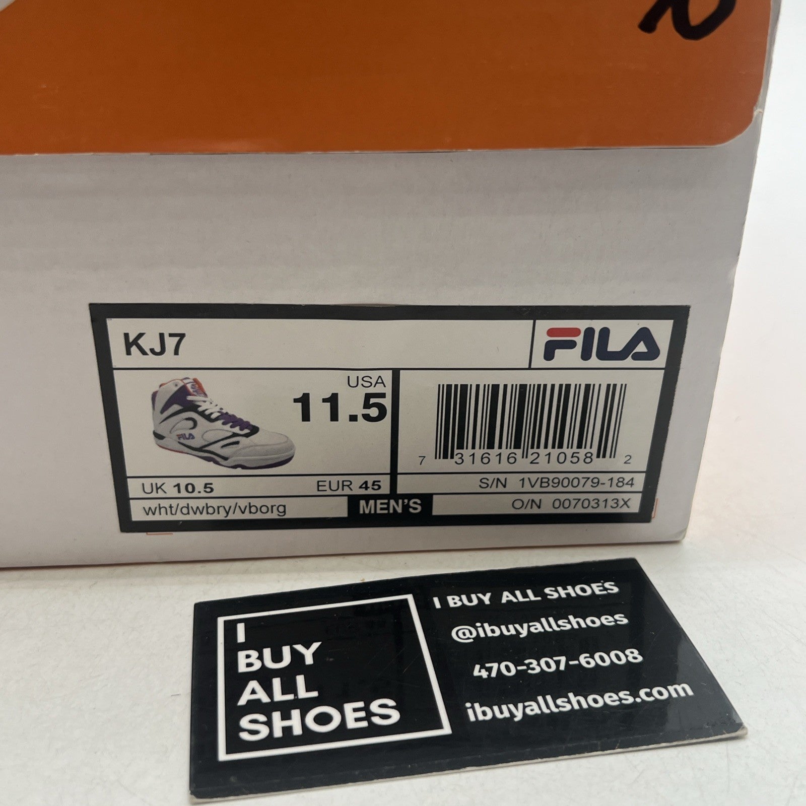 Size 11.5 - FILA- Kevin Johnson KJ7 - Men's - Orange (1VB0079-184)