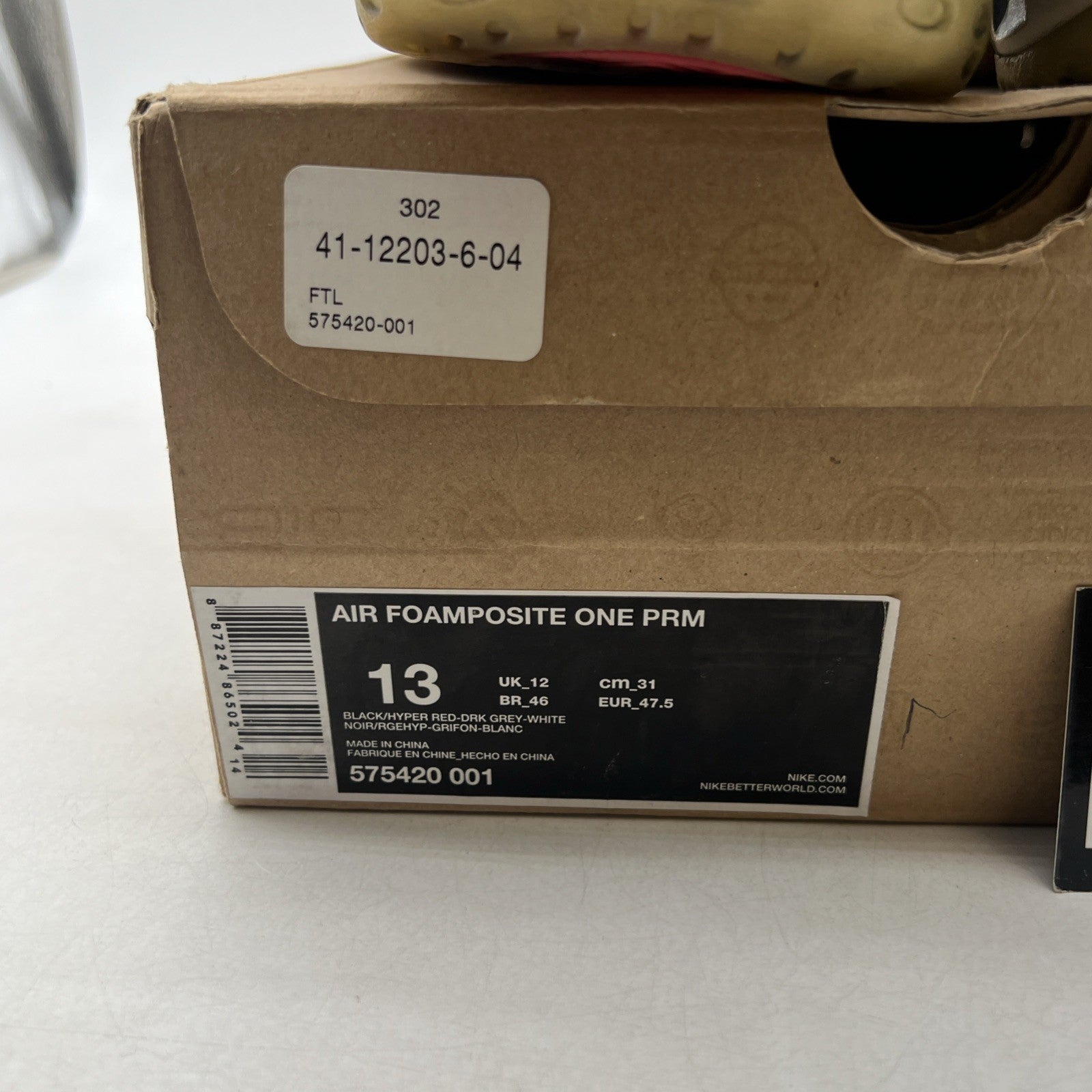 Size 13 - Nike Air Foamposite One PRM Fighter Jet (575420-001)