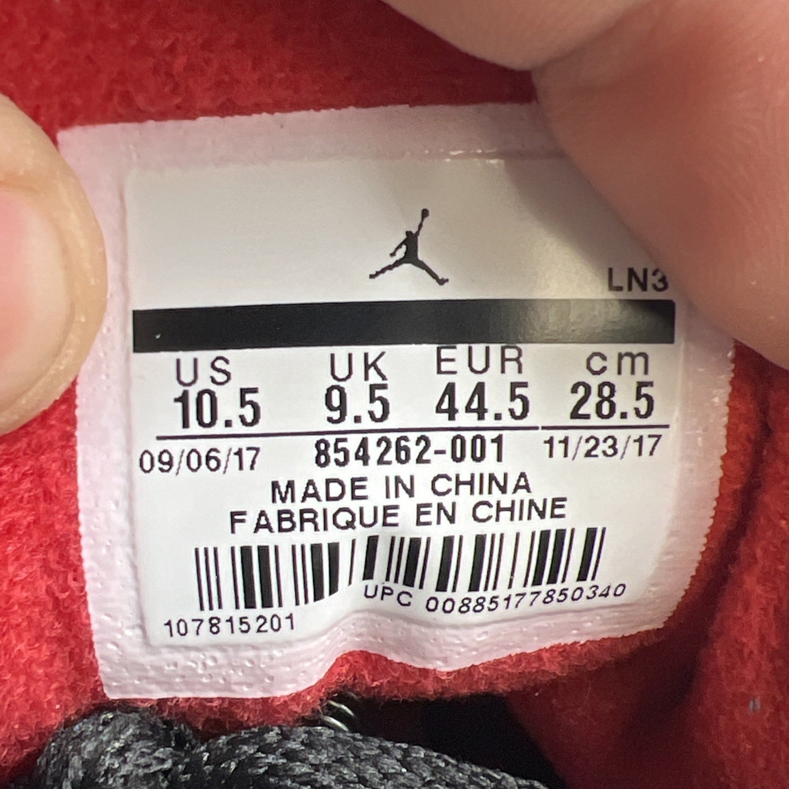 Size 10.5 - Air Jordan 3 Retro OG Mid Black Cement (854262-001)