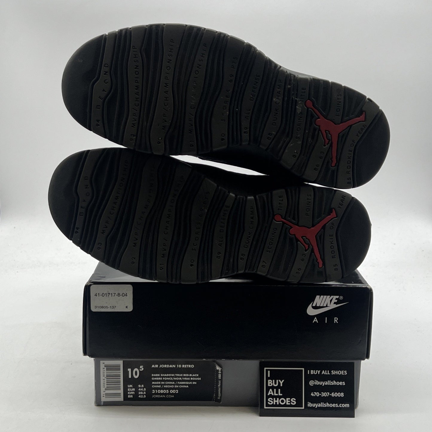 Size 10.5 - Air Jordan 10 Retro 2018 Shadow (310805-002)