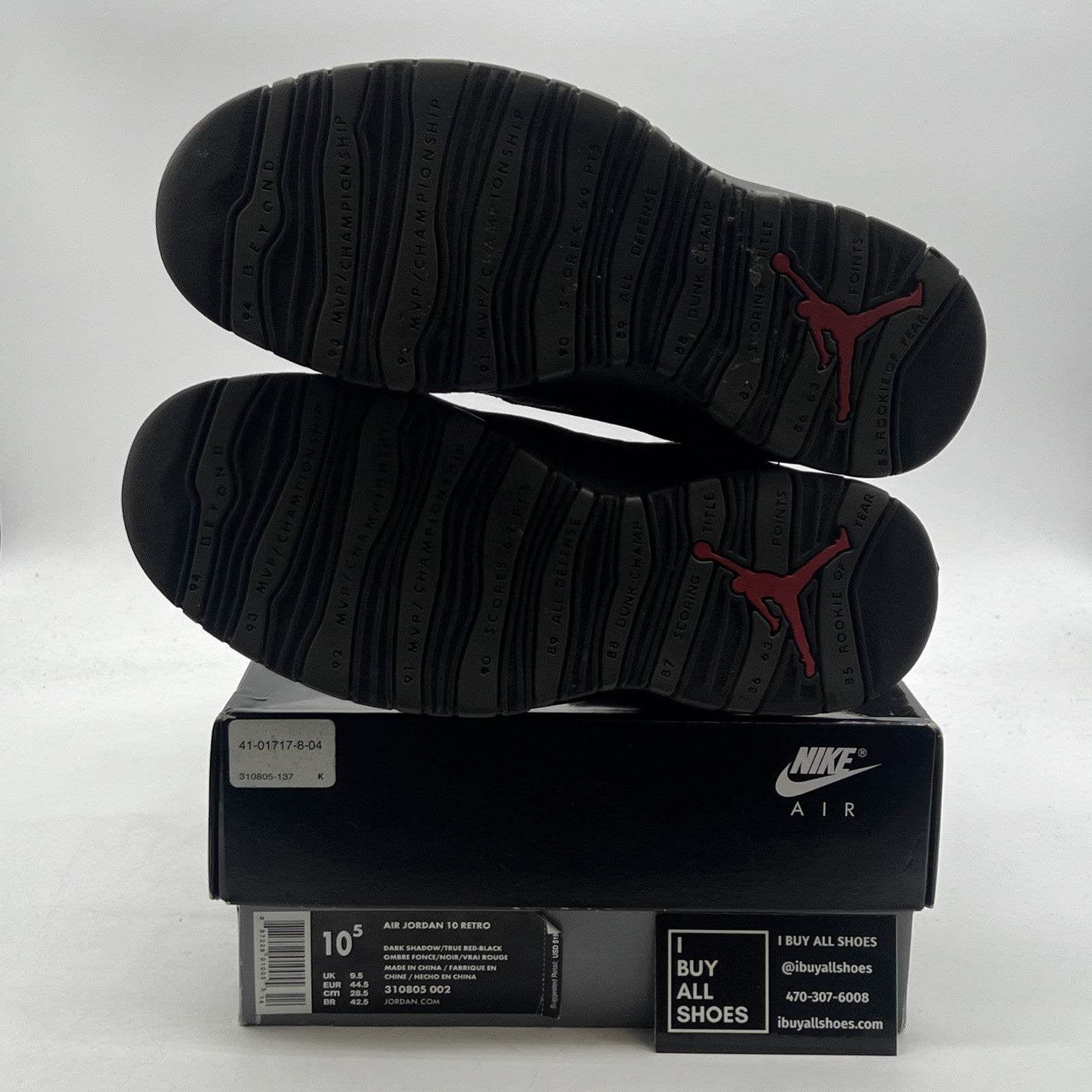 Size 10.5 - Air Jordan 10 Retro 2018 Shadow (310805-002)