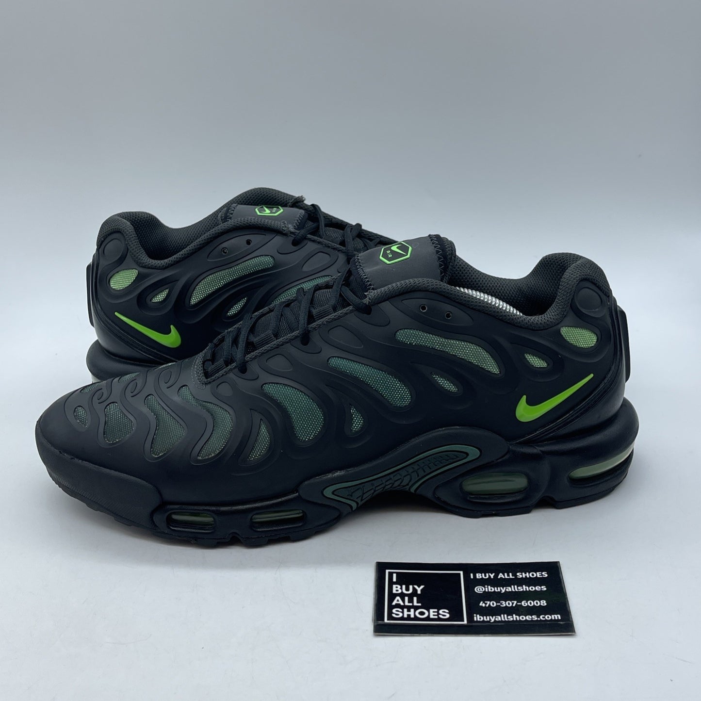Size 12 - Nike Air Max Plus Drift Black Green Strike Black Leather (FD4290-006)