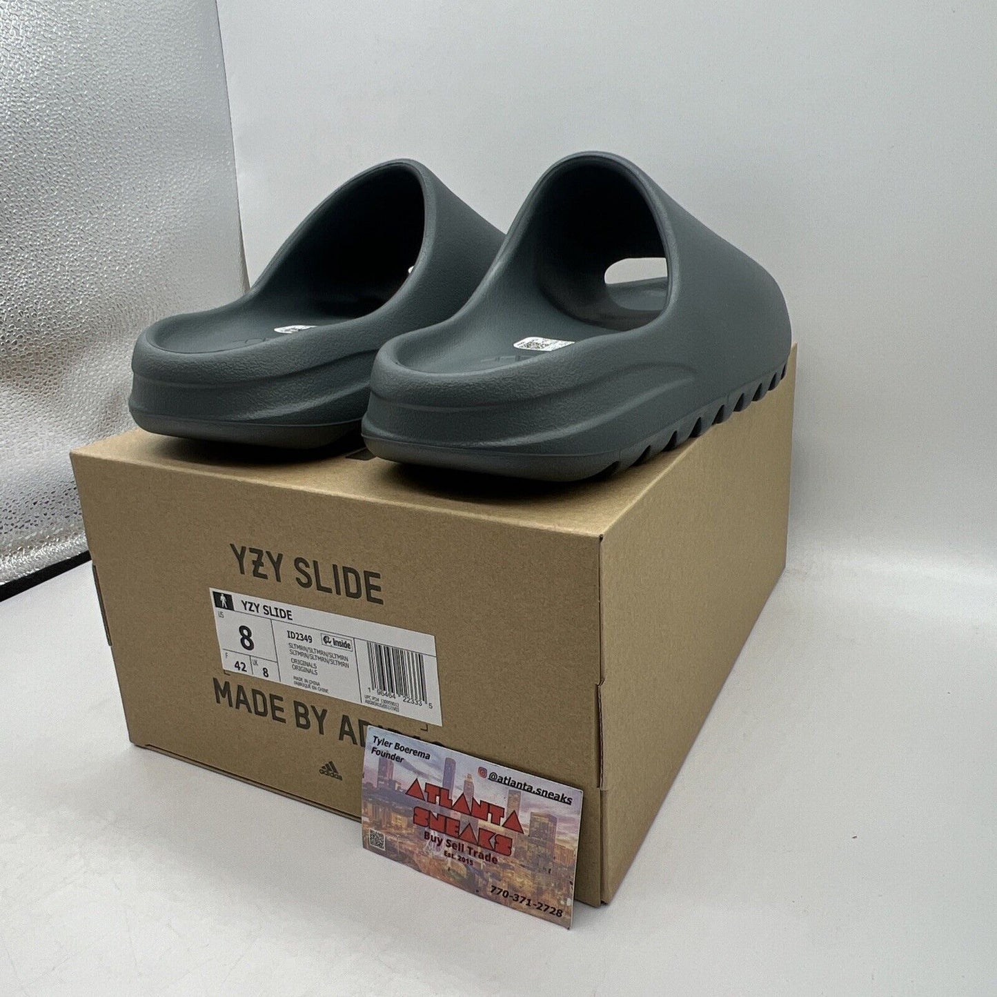 Size 8 - Yeezy Slide - Grey - Slate Marine - ID2349 - YZY Slide Og All