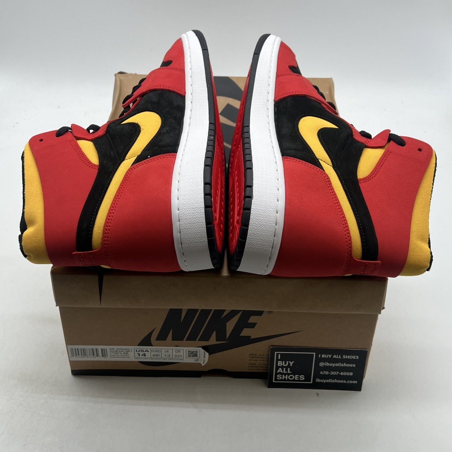 Size 14 - Air Jordan 1 Zoom Comfort High Chile Red (CT0978-006)