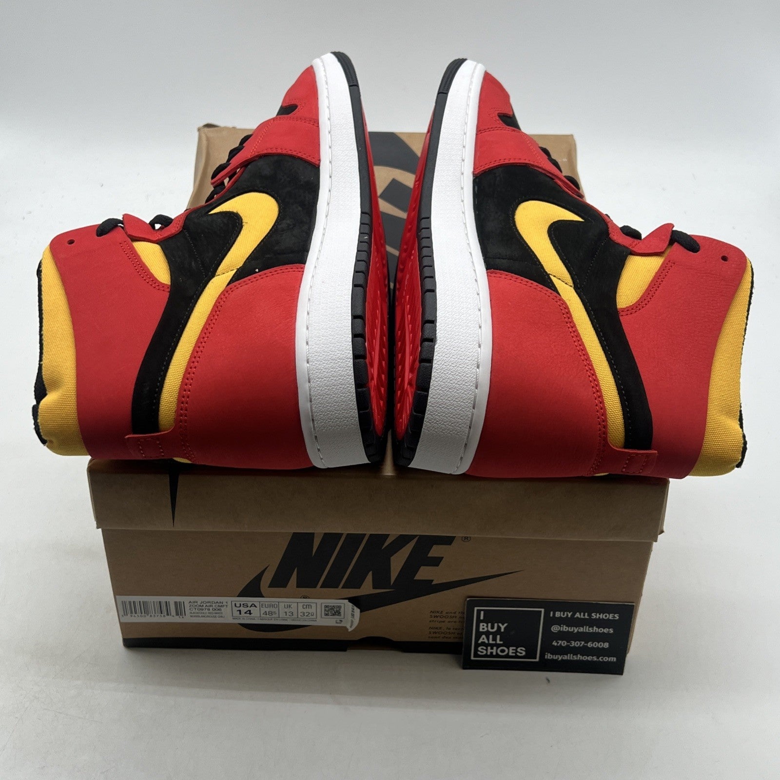 Size 14 - Air Jordan 1 Zoom Comfort High Chile Red (CT0978-006)