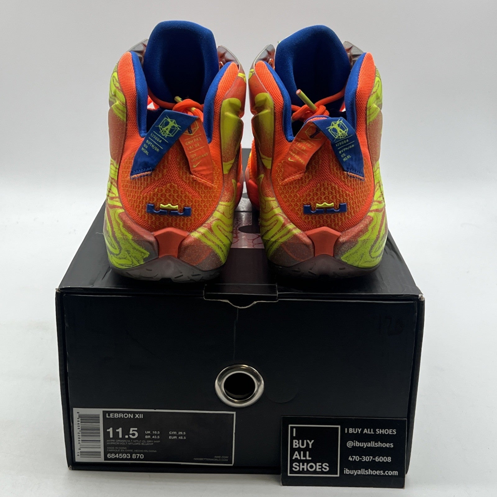 Size 11.5 - Nike LeBron 12 Six Meridians (684593-870)