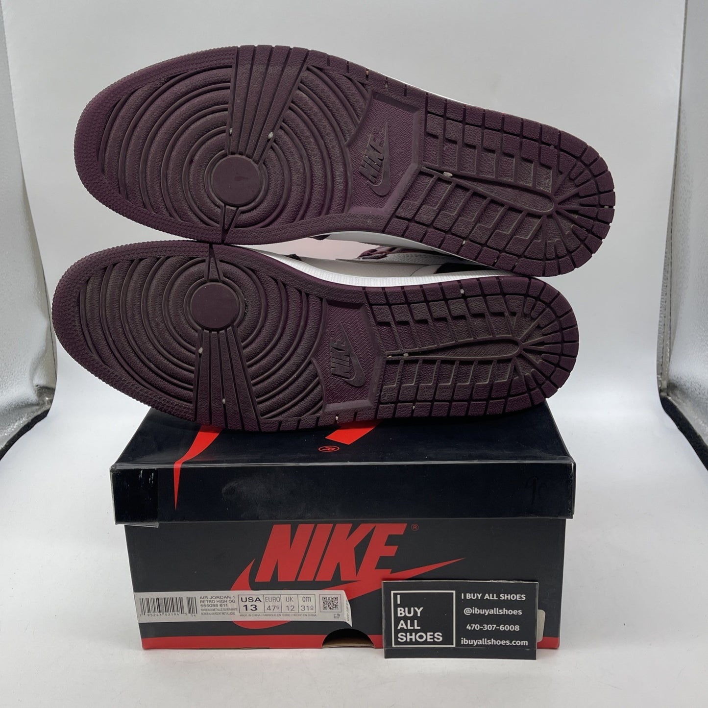 Size 13 - Air Jordan 1 Retro High OG Bordeaux (555088-611)