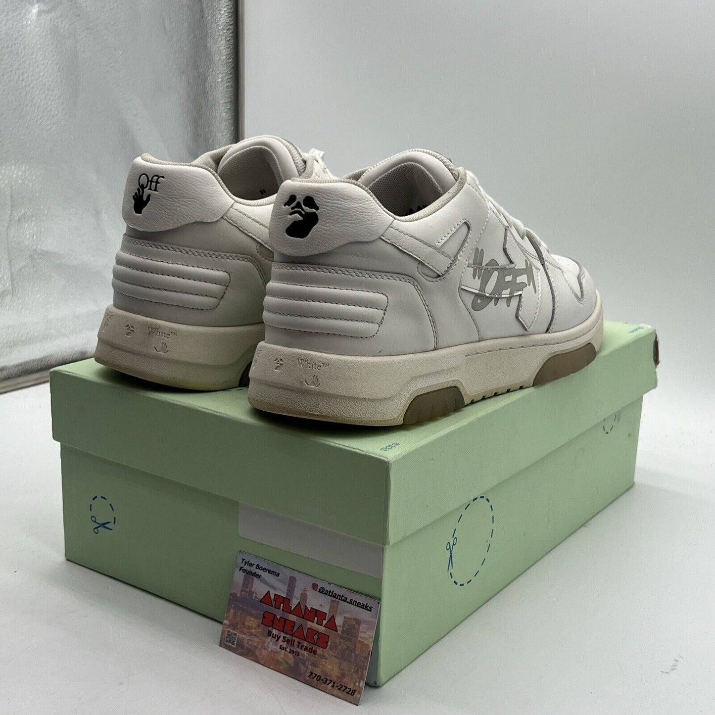 Size 11 - Off-White Out Of Office Specials Low White Grey OMIA189F-21LEA003-0101