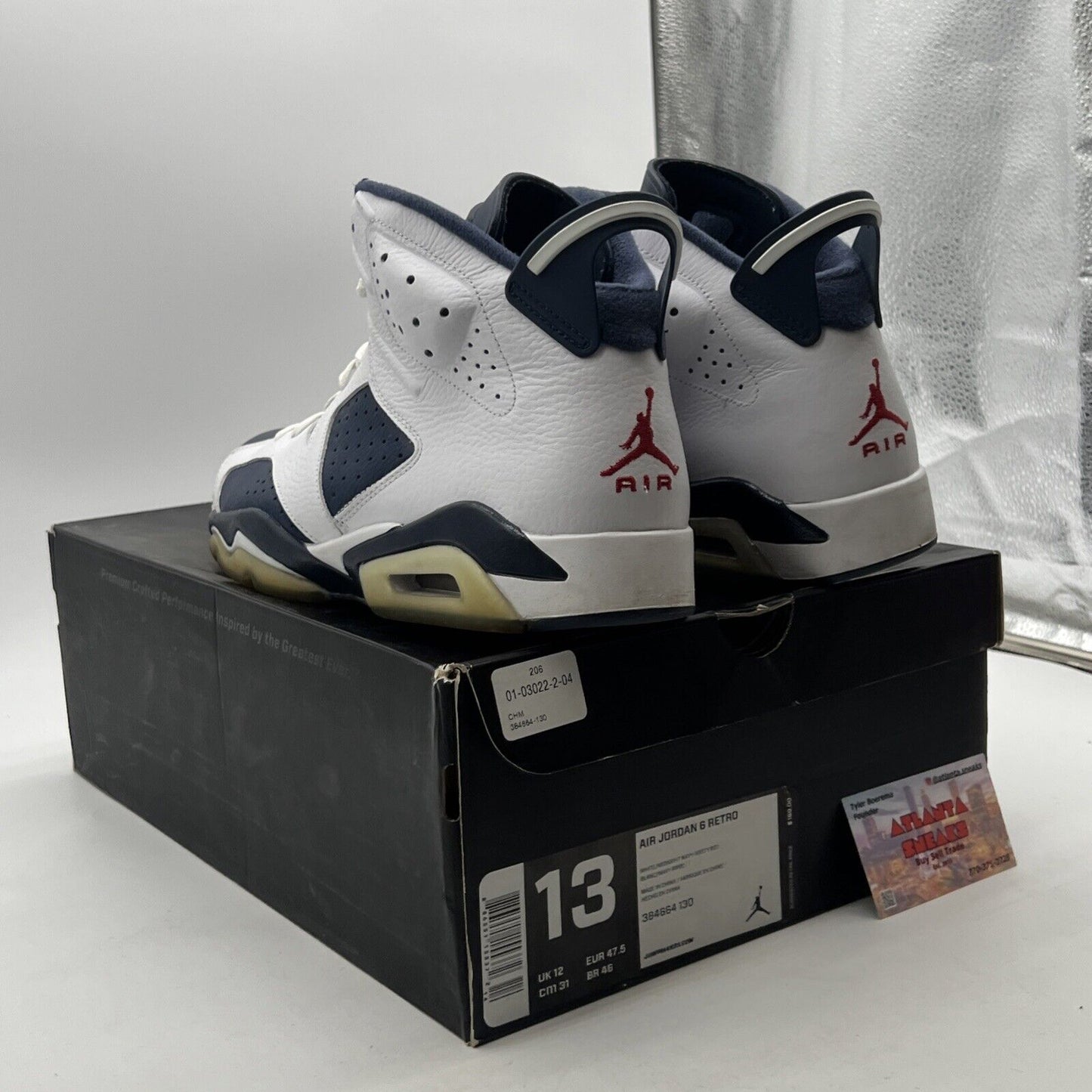 Size 13 - Air Jordan 6 Retro 2012 Olympic (384664-130)