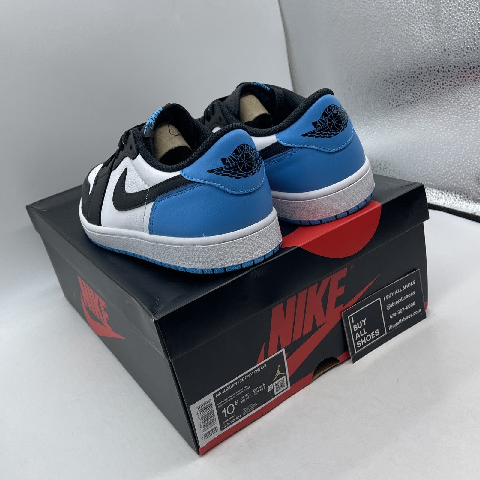 Size 10.5 - Air Jordan 1 Retro OG Low UNC (CZ0790-104)
