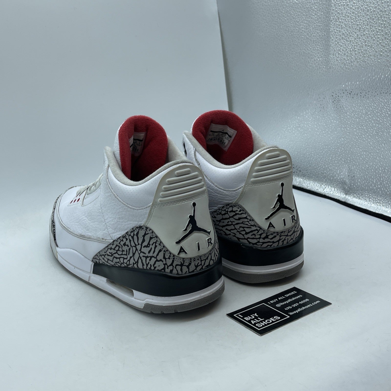 Size 13 - Jordan 3 Retro White Cement 2011 Grey Suede Leather (136064-105)