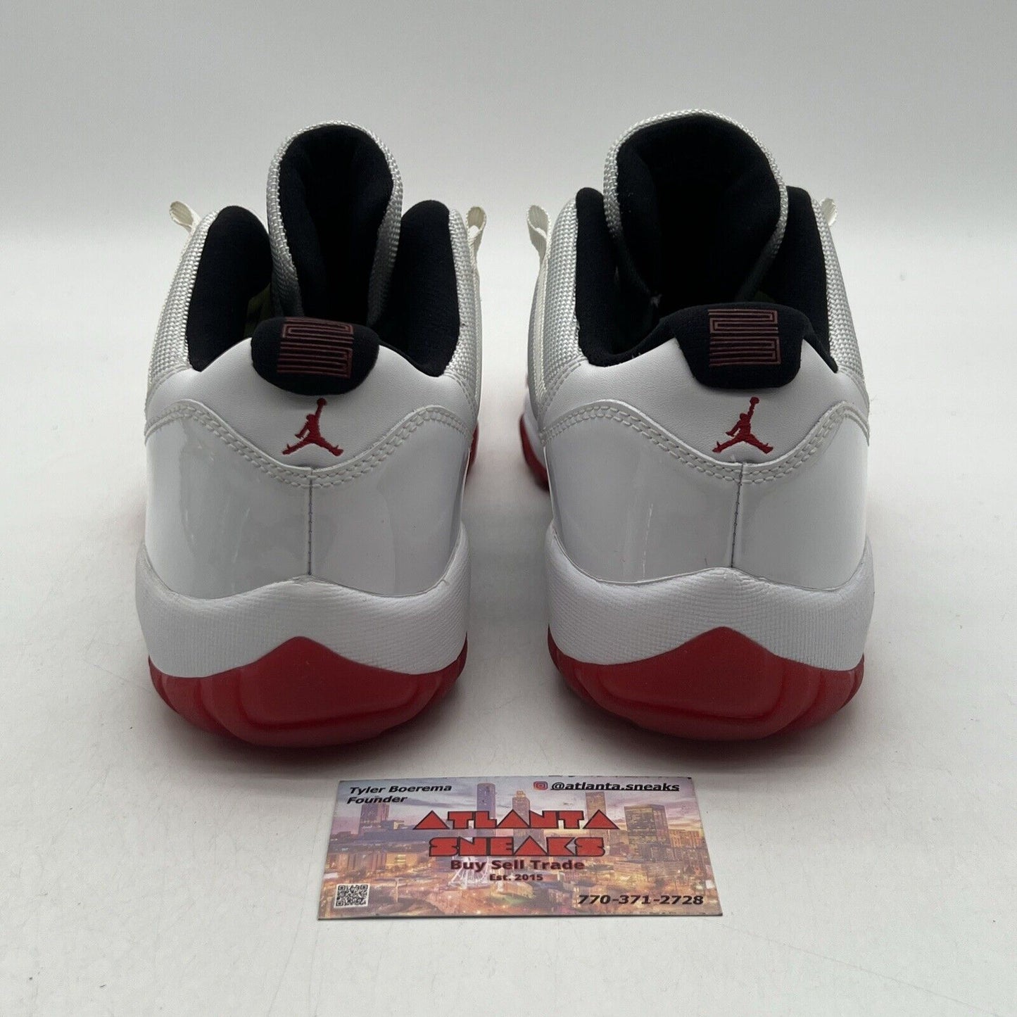 Size 11.5 - Air Jordan 11 Retro Low Cherry Bottom White Leather Red (528895-101)