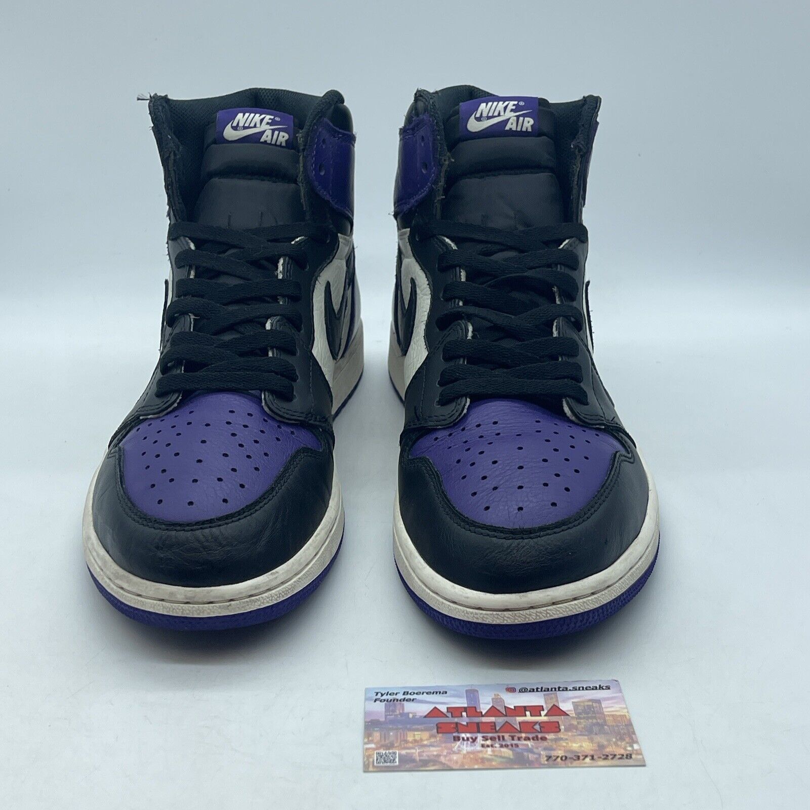 Size 12 - Air Jordan 1 Retro OG High Court Purple White Black (555088-501)