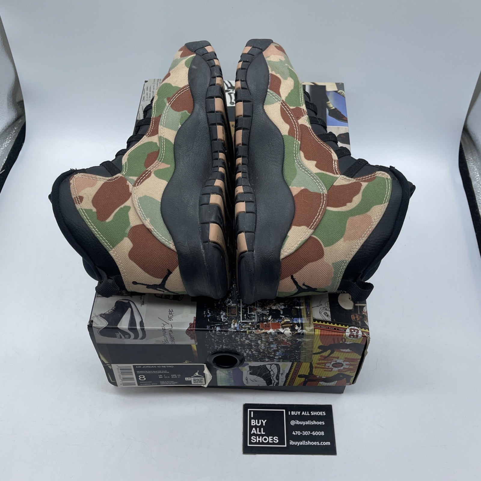 Size 8 - Air Jordan 10 Retro Desert Camo Brown Green Suede (310805-200)