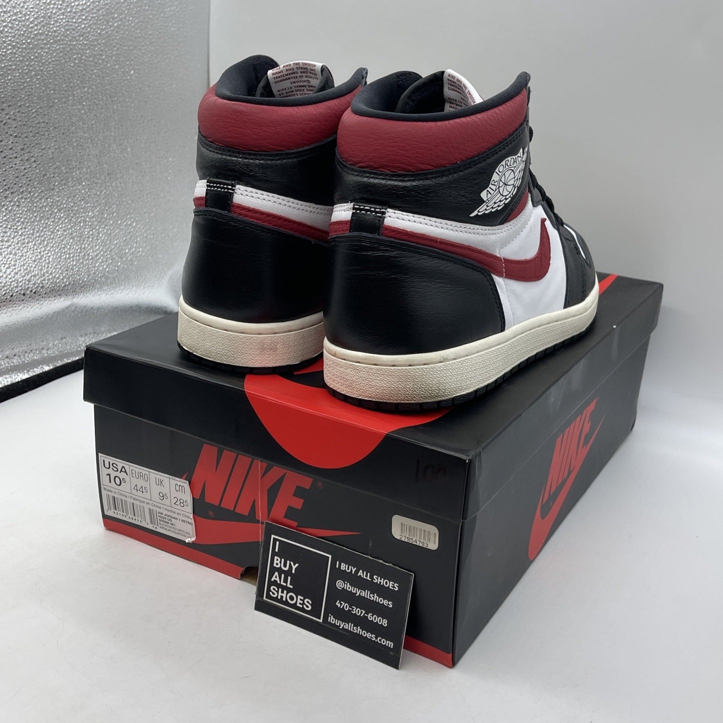 Size 10.5 - Jordan 1 Retro High OG Gym Red Black White Leather (555088-061)