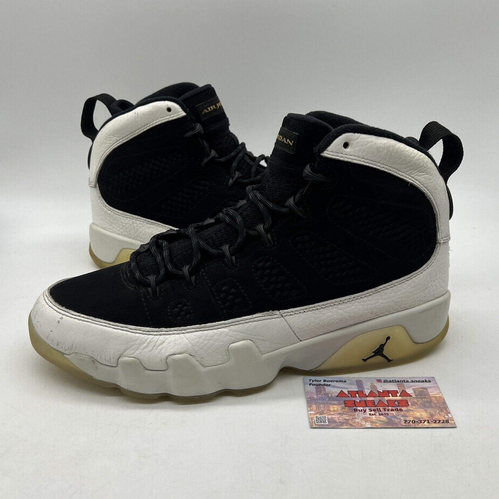 Size 10.5 - Air Jordan 9 Retro City of Flight Black Suede Leather (302370-021)