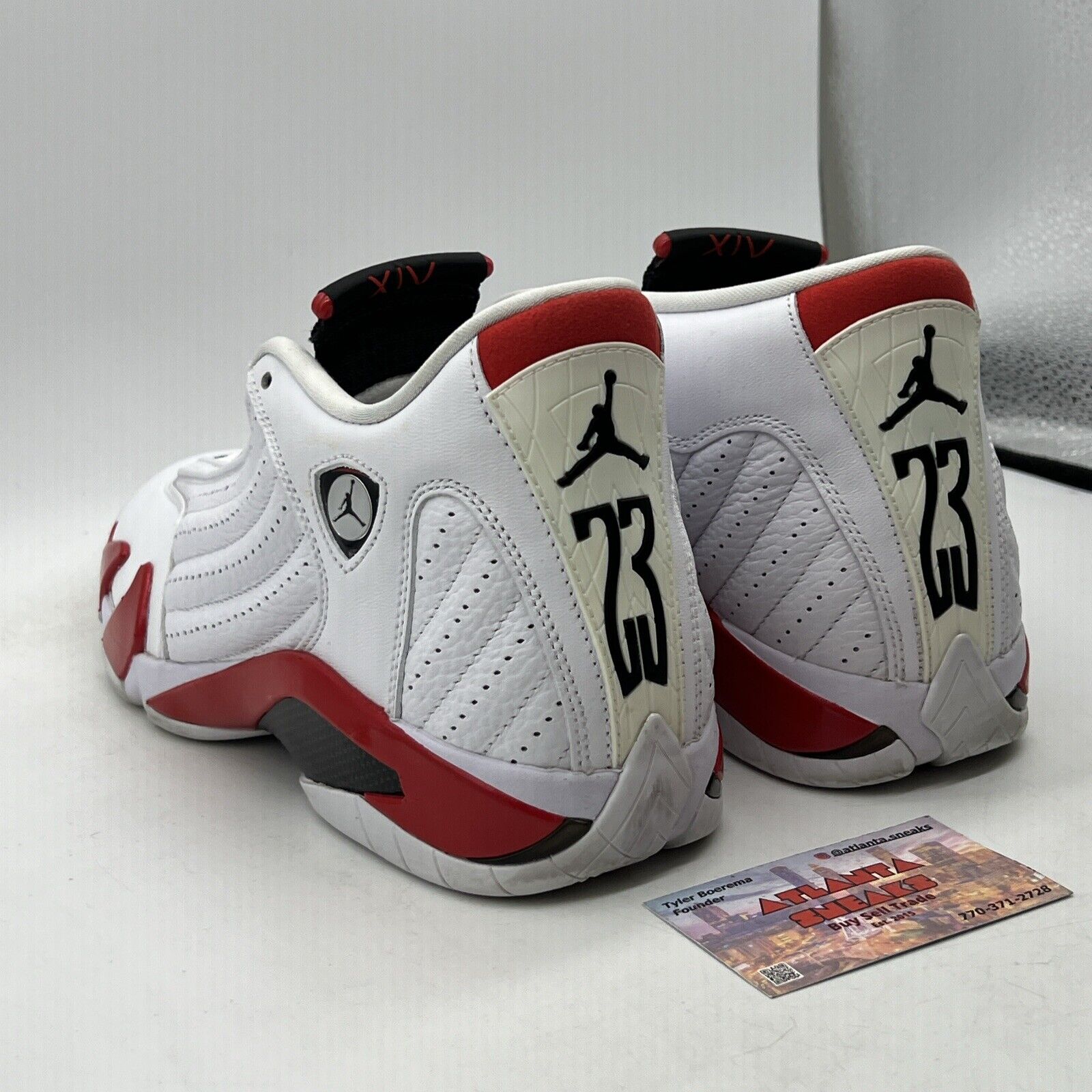 Size 10 - Air Jordan 14 Retro 2019 Candy Cane White Red Leather (487471-100