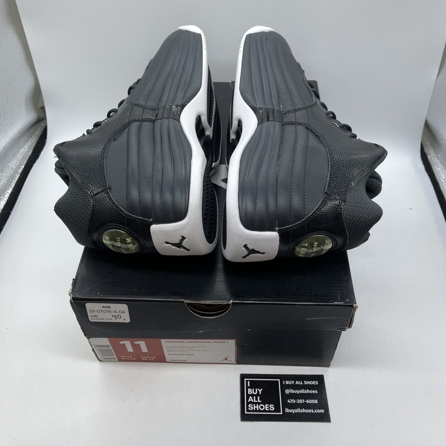 Size 11 - Jordan Jumpman Team 1 Anthracite Black Suede Leather (644938-005)