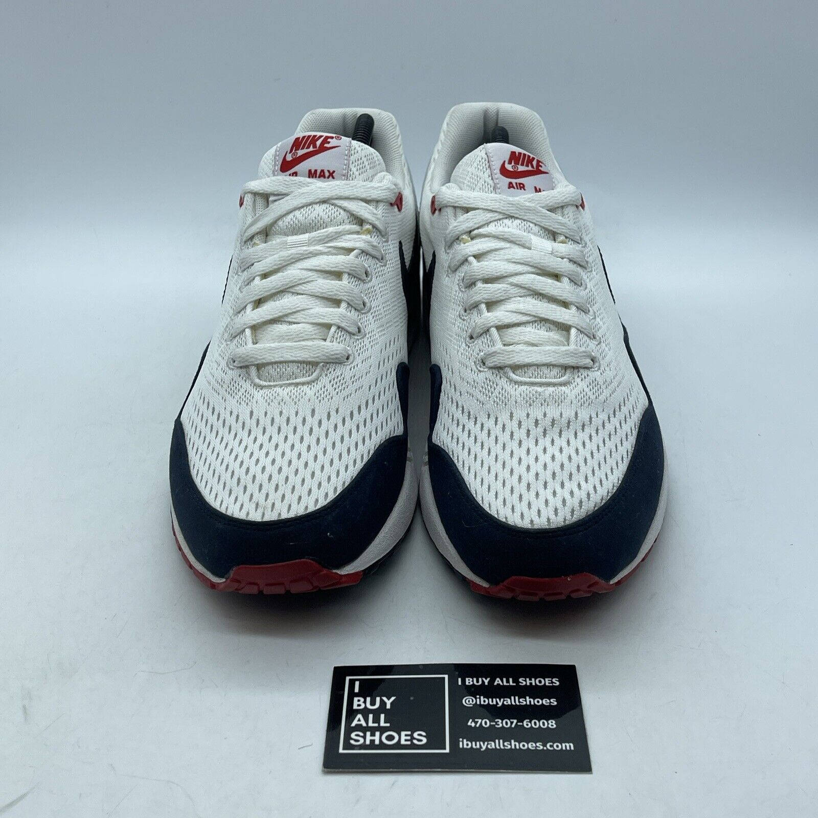 Size 10.5 - Nike Air Max 1 EM 'Dark Obsidian White Blue Suede (554718-106)