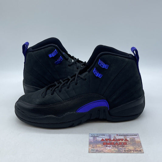 Size 7Y - Air Jordan 12 Retro Dark Concord Black Blue Suede Leather (DH0905-005)