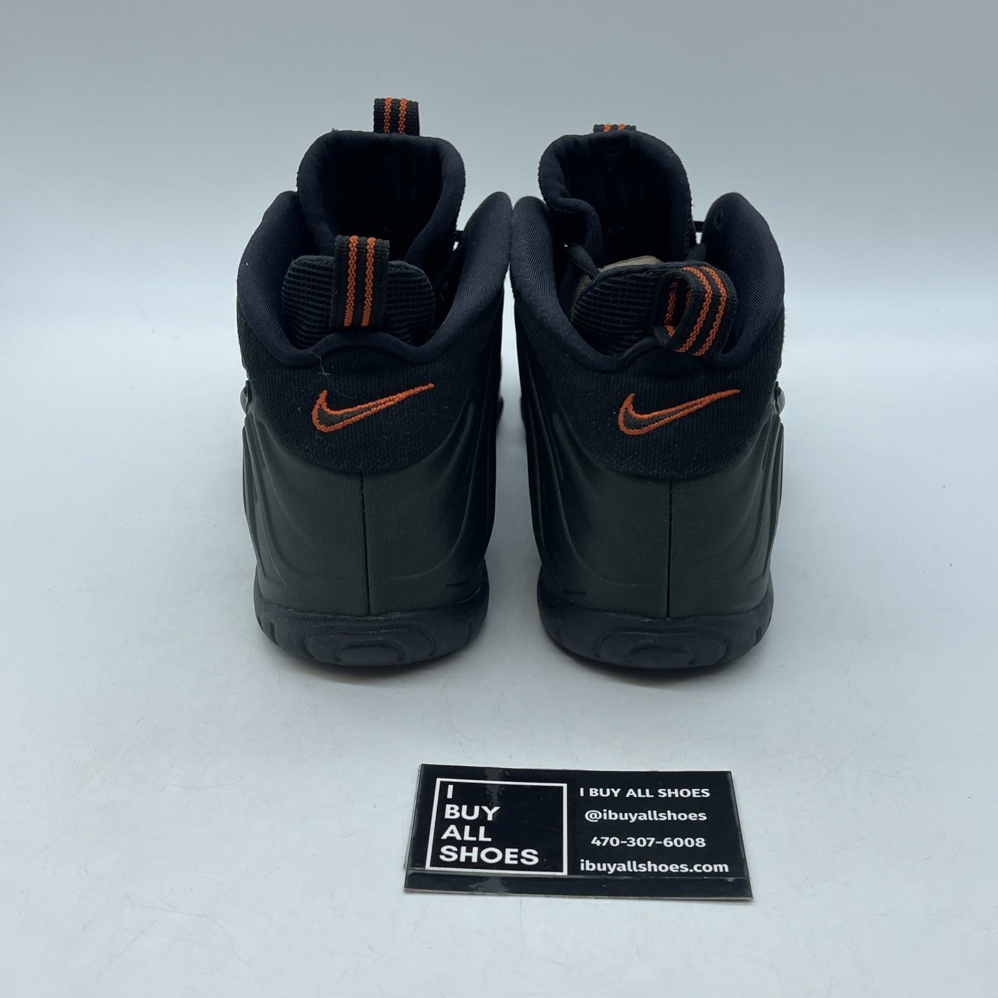 Size 6.5Y (GS) - Nike Air Foamposite Pro Mid Sequoia Black Suede (644792-300)