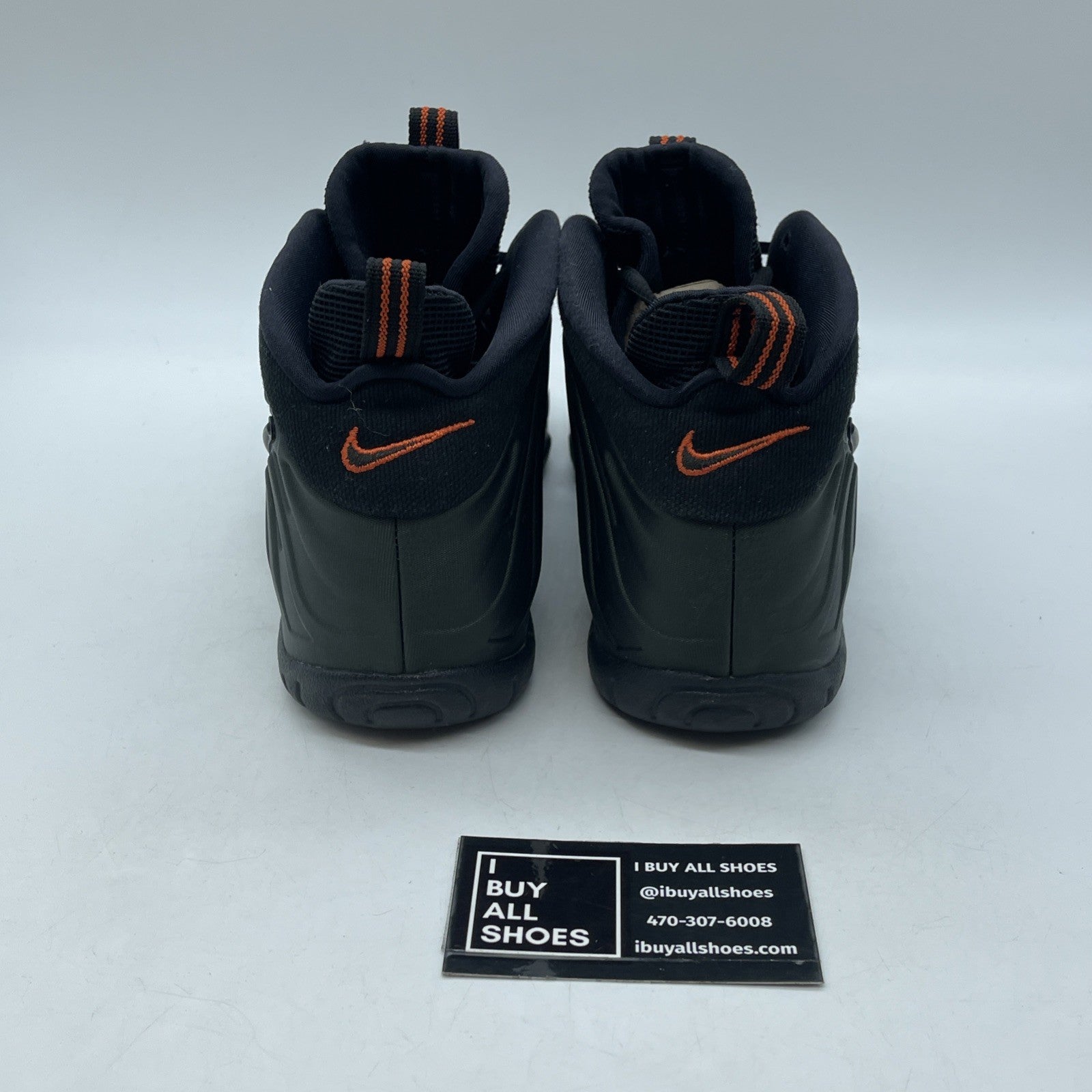 Size 6.5Y (GS) - Nike Air Foamposite Pro Mid Sequoia Black Suede (644792-300)