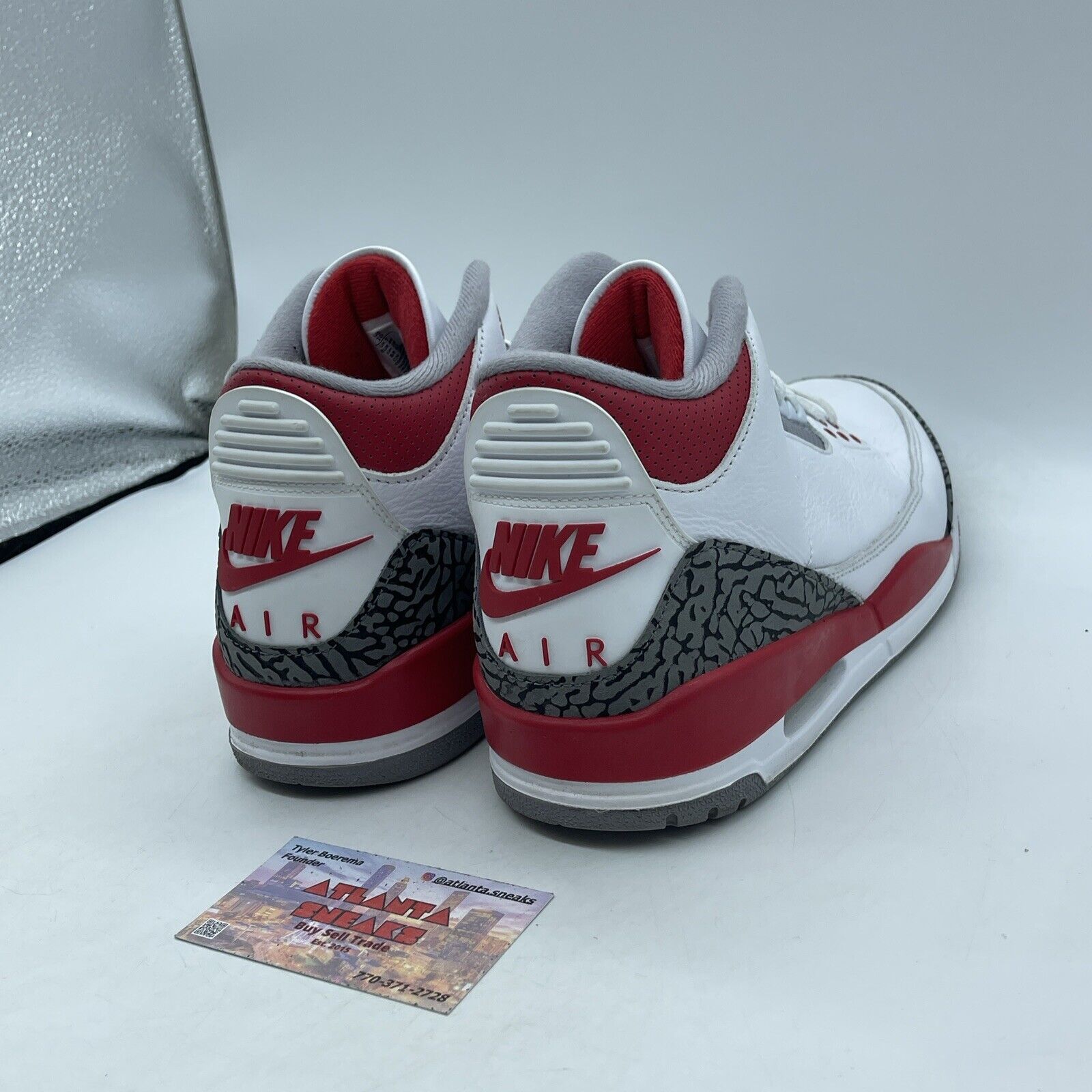 Size 10 - Jordan 3 Retro Mid Fire Red Grey Suede White Leather (DN3707-160)