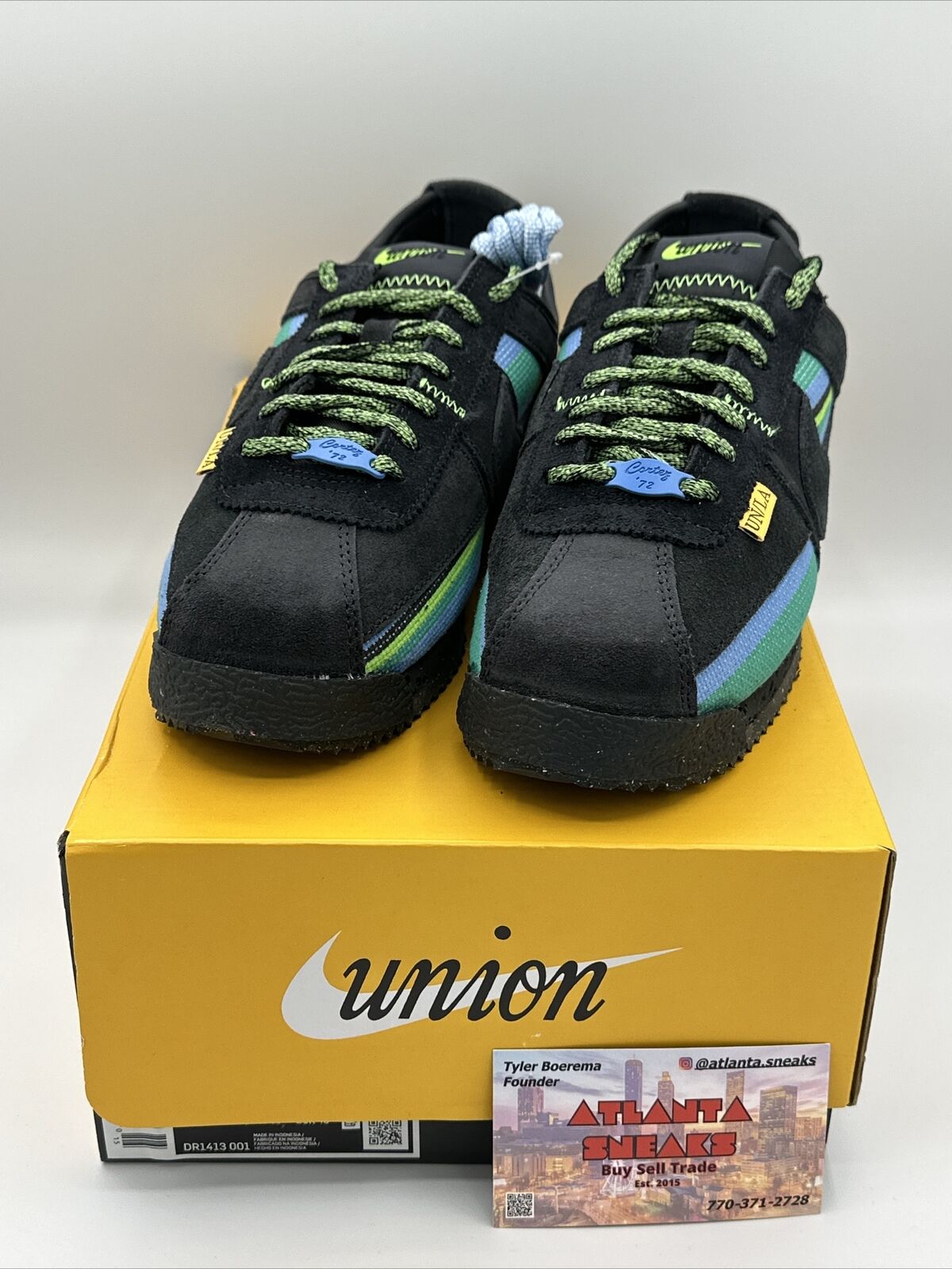 Size 7 - Nike Cortez Classic x Union LA Off Noir