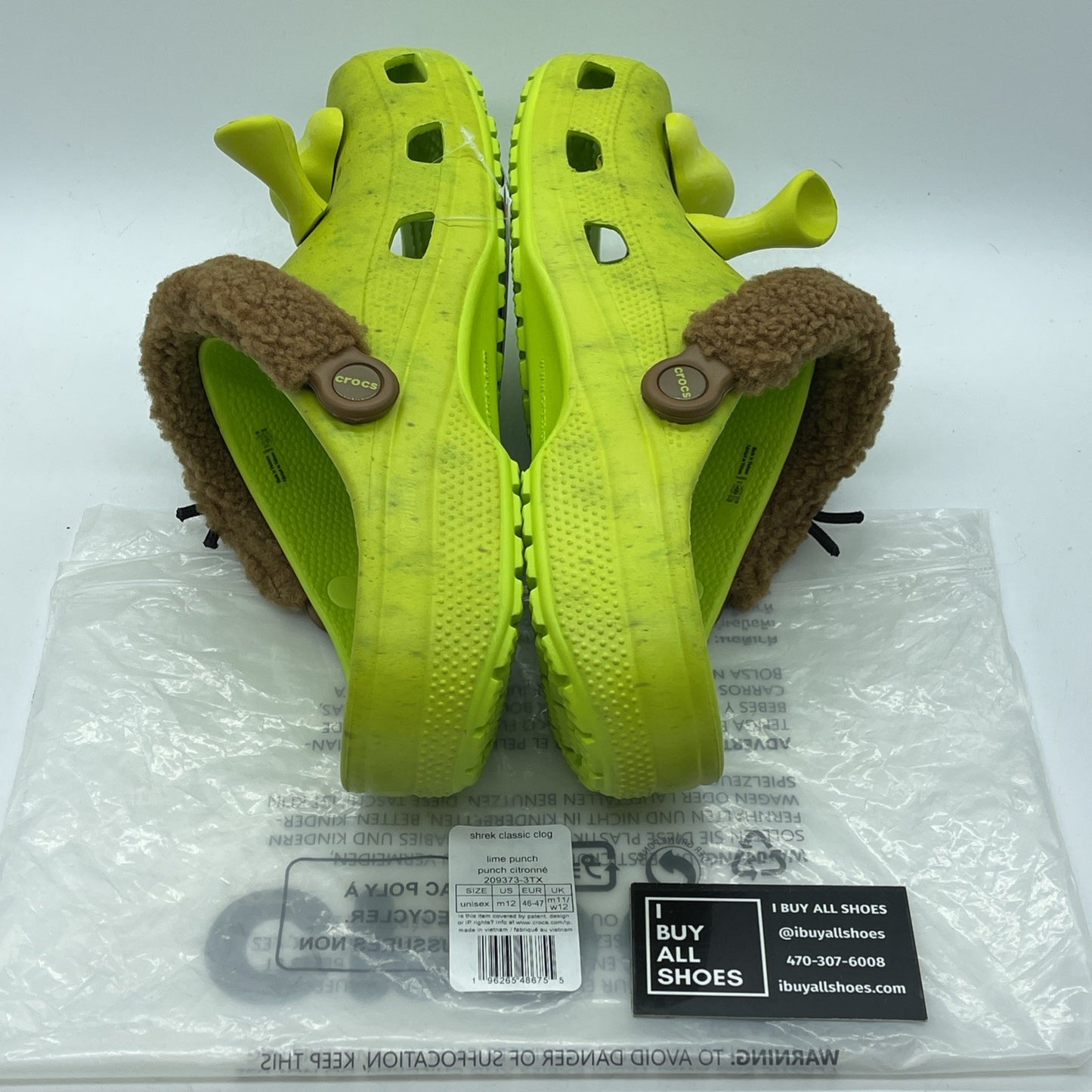 Size 12 - DreamWorks x Crocs Classic Clog Shrek Green Brown Suede (209373-3TX )