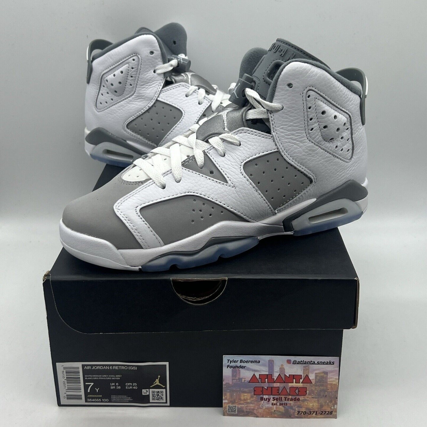 Size 7 - Jordan 6 Retro Low Cool Grey Brand New Og All