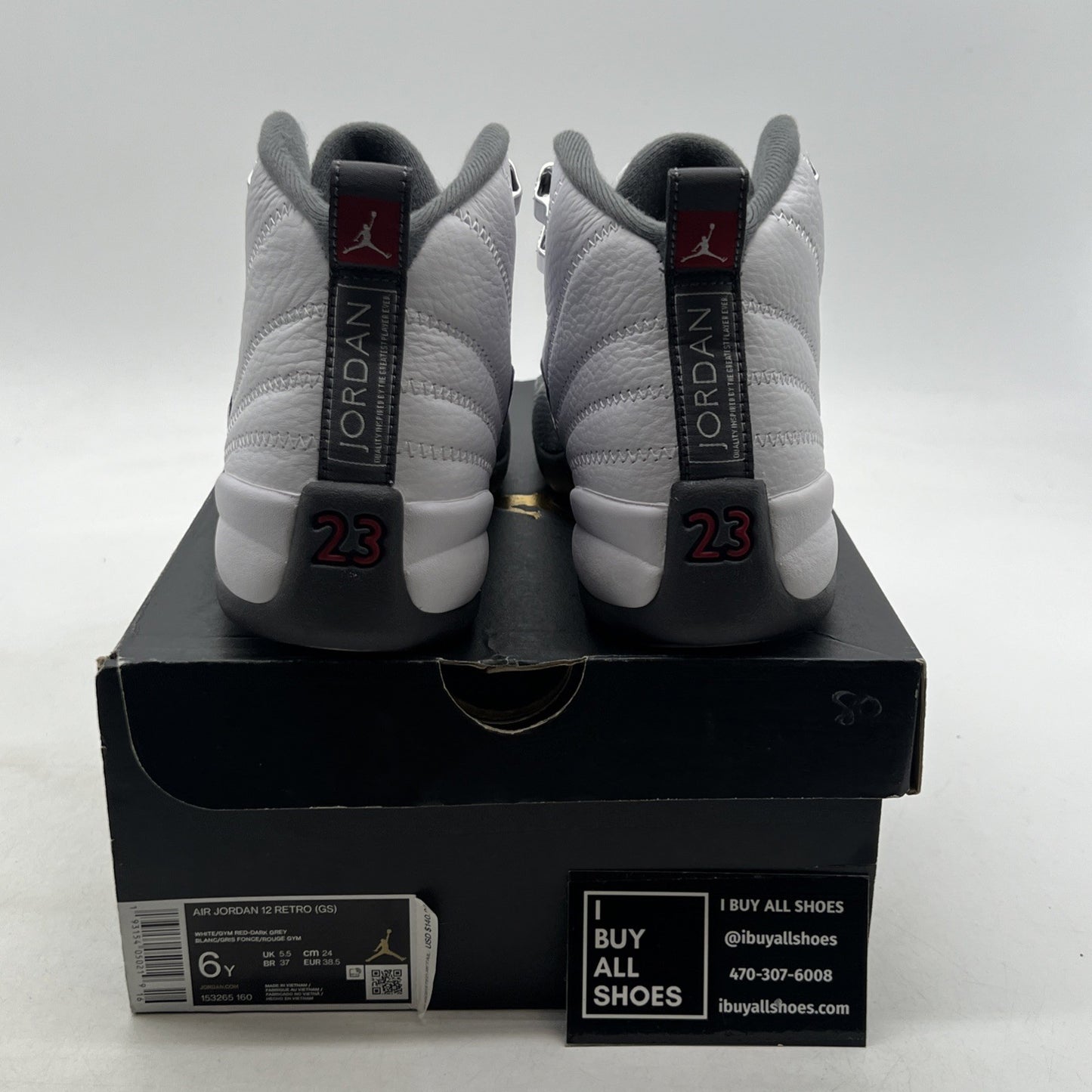 Size 6Y - Air Jordan 12 Retro Dark Grey (153265-160)