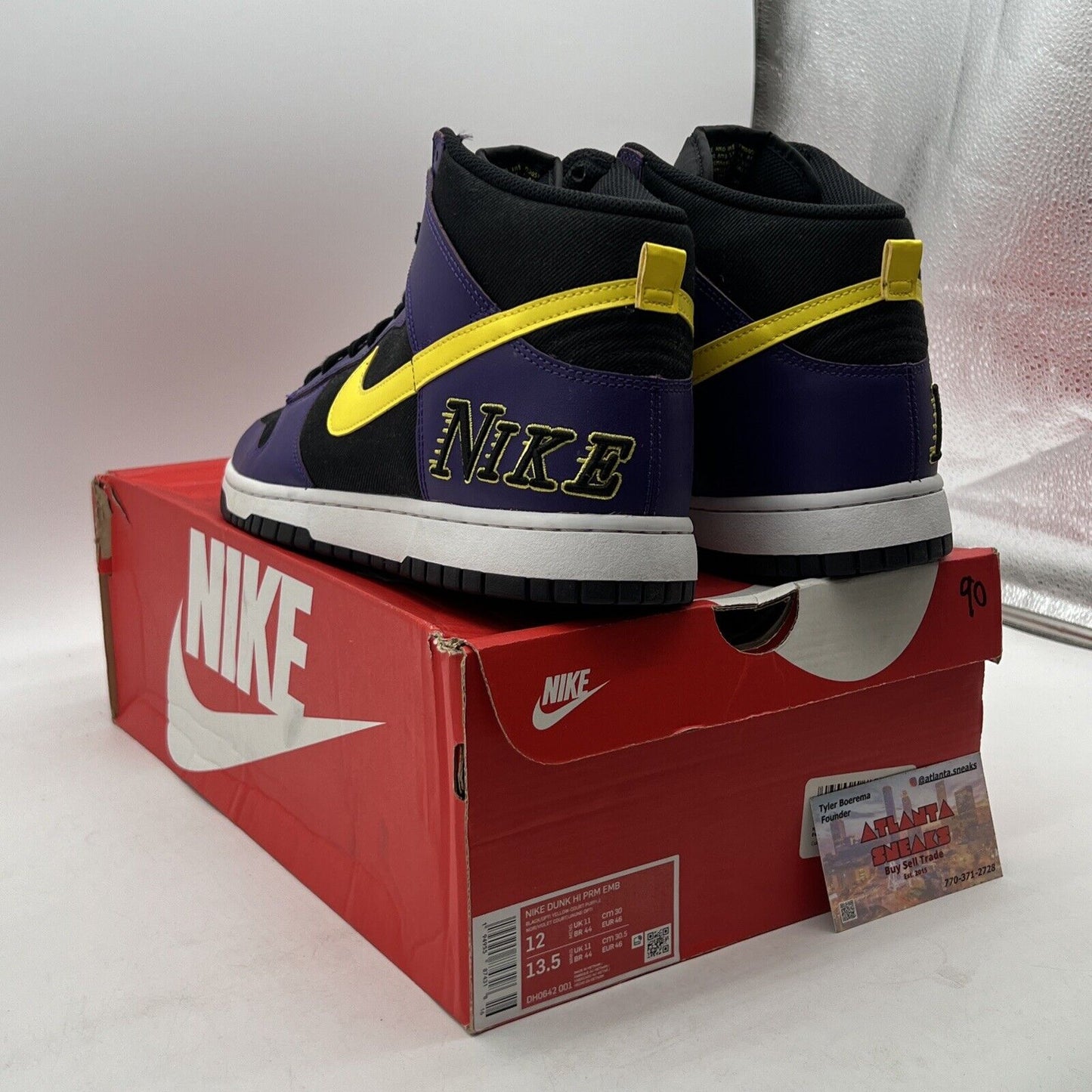 Size 12 - Nike Dunk Premium EMB High Lakers (DH0642-001)