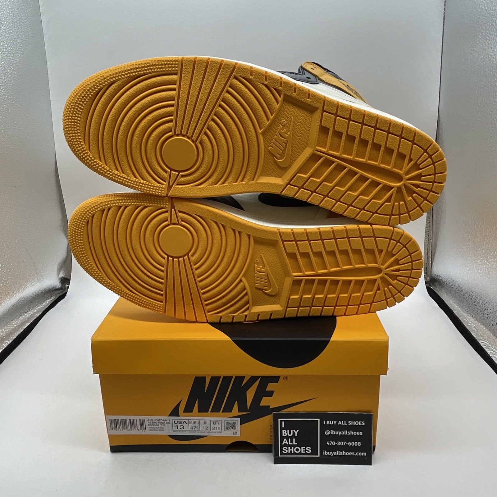 Size 13 - Air Jordan 1 Retro OG High Yellow Toe (555088-711)