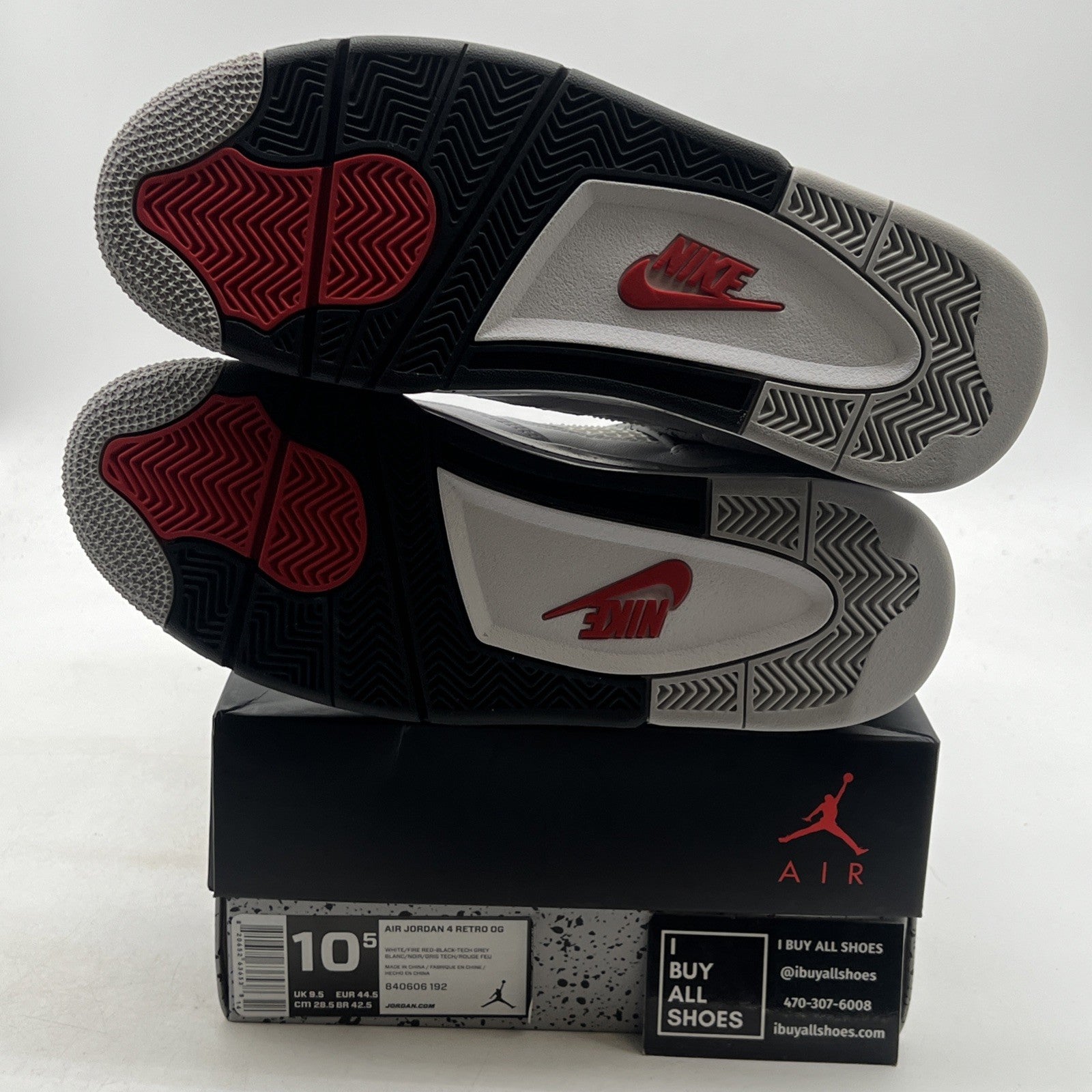 Size 10.5 - Air Jordan 4 Retro OG Mid White Cement (840606-192)