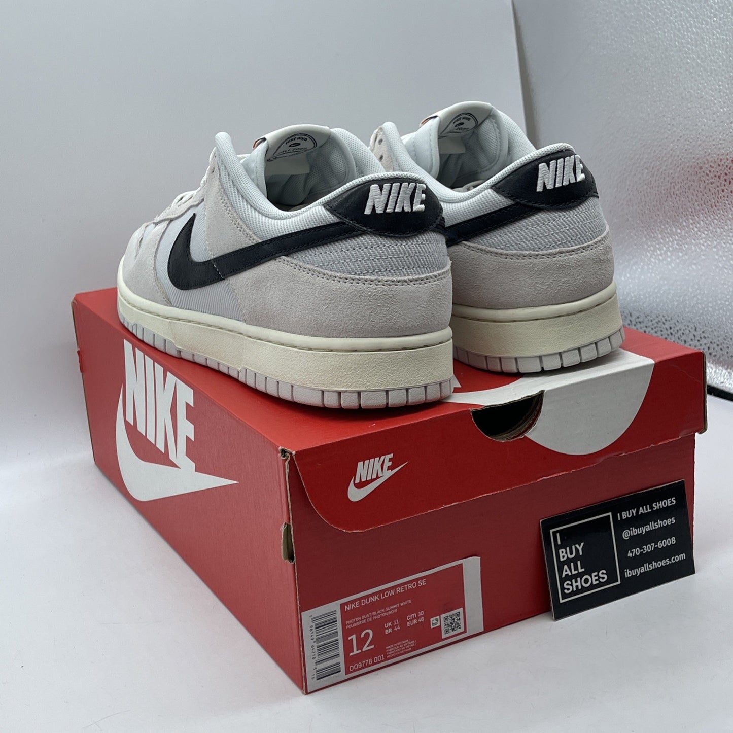 Size 12 - Nike Dunk Low Certified Fresh Black White Suede (DO9776-001)