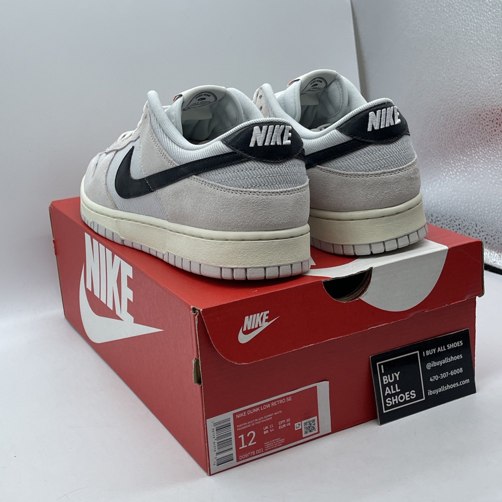 Size 12 - Nike Dunk Low Certified Fresh Black White Suede (DO9776-001)