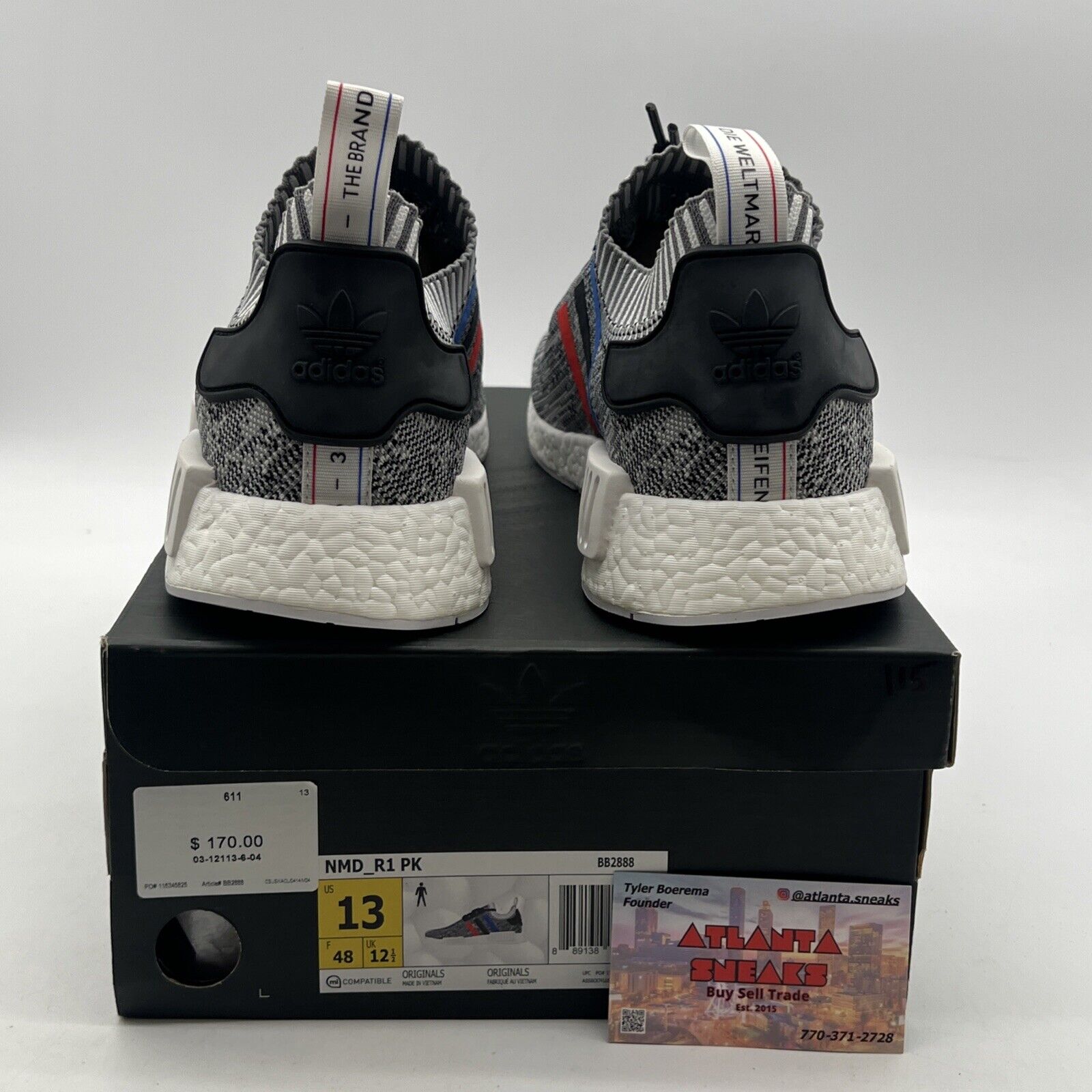 Size 13 - adidas NMD_R1 Primeknit Tri Color (BB2888)