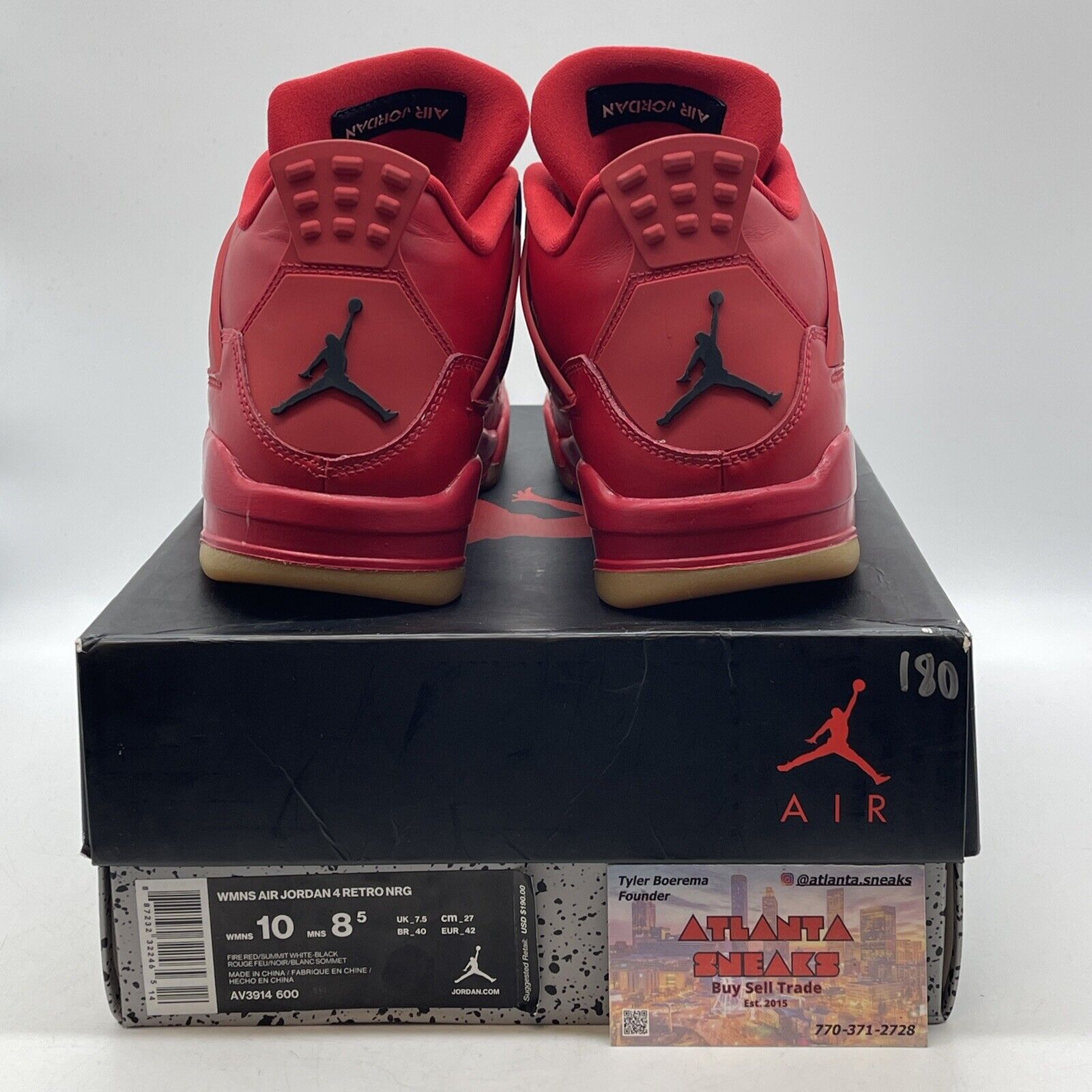 Size 10 W - Air Jordan 4 Retro NRG Singles Day Women’s Red Black (Av3914-600)