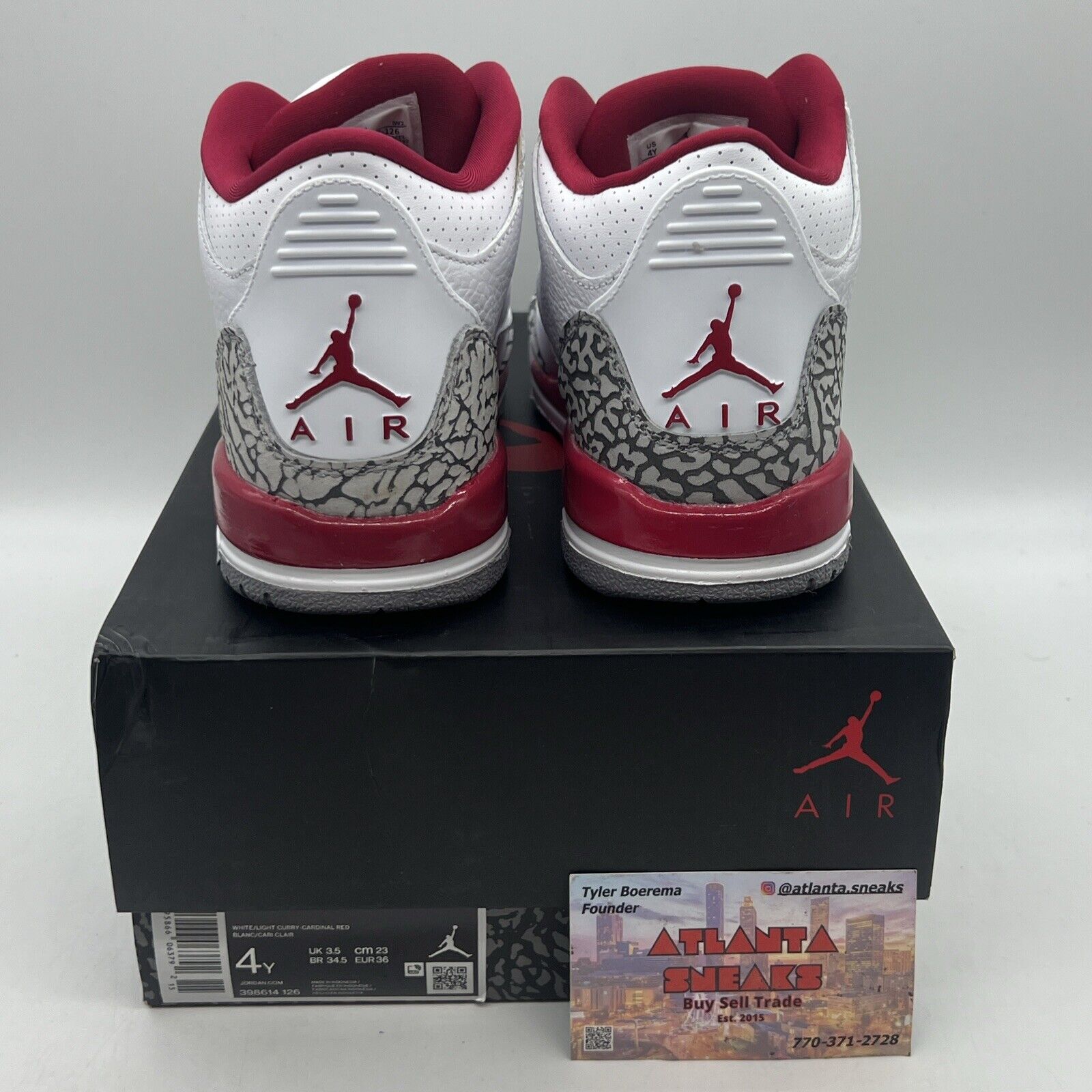 Size 4Y - Jordan 3 Retro Mid Cardinal Red Brand New Og All