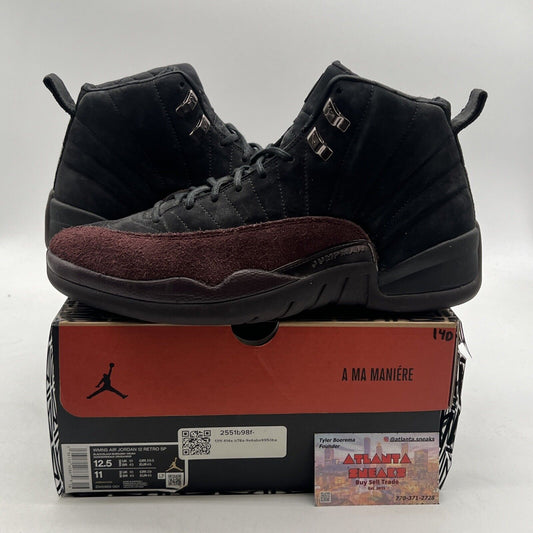 Size 12.5 - Air Jordan 12 Retro SP x A Ma Maniere Mid Black W (DV6989-001)
