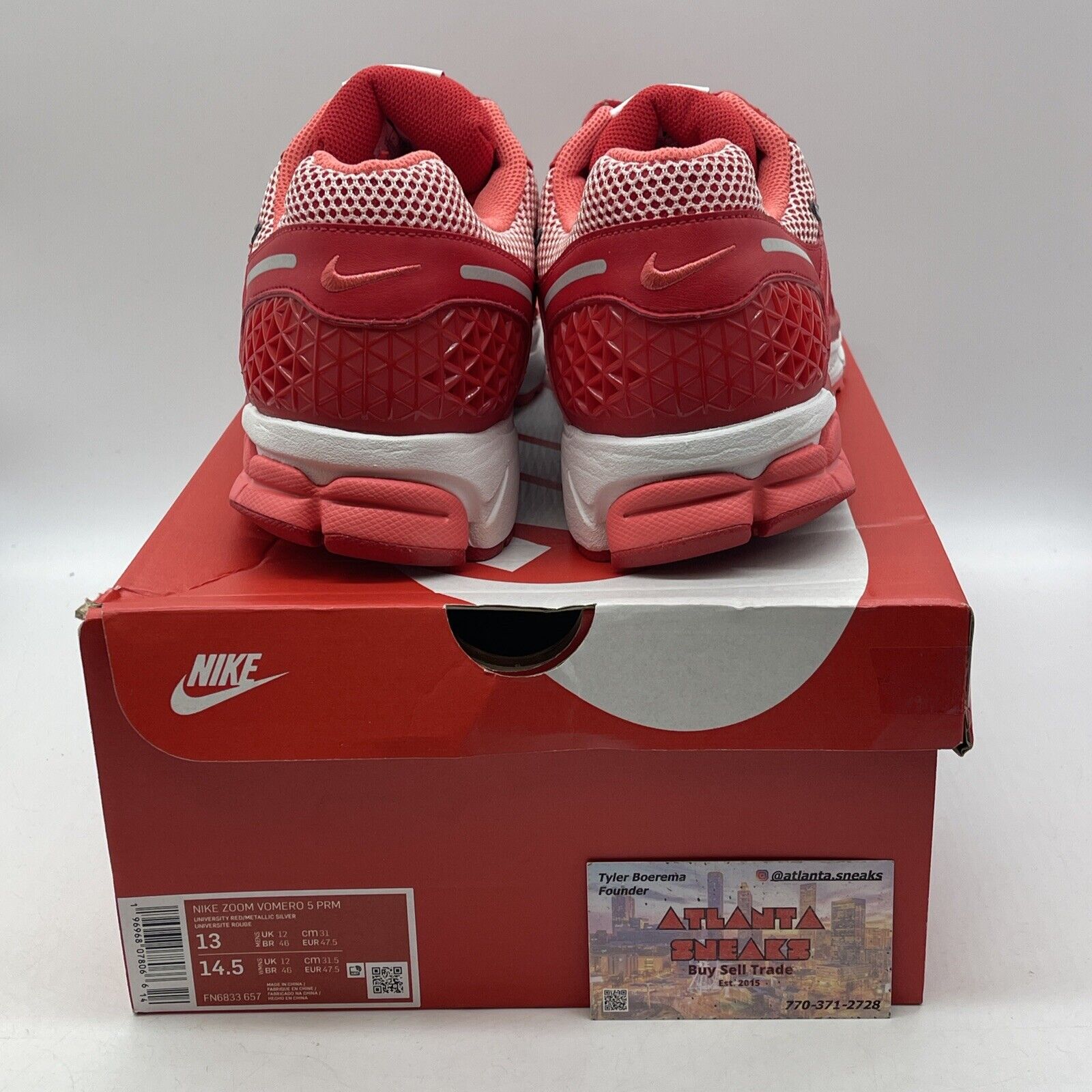 Size 13 - Nike Air Zoom Vomero 5 University Red Suede Leather (FN6833-657)