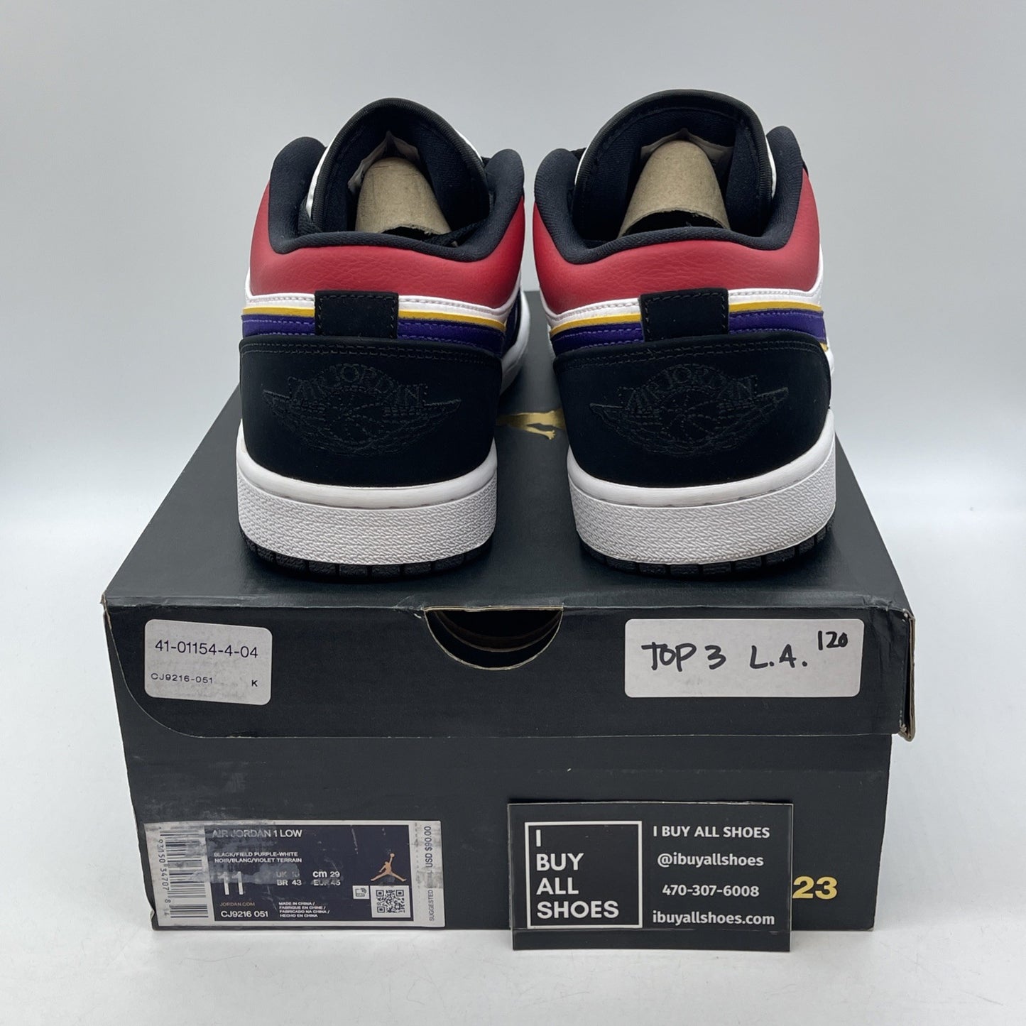 Size 11 - Air Jordan 1 Low Rivals Black White Suede Leather (CJ9216-051)