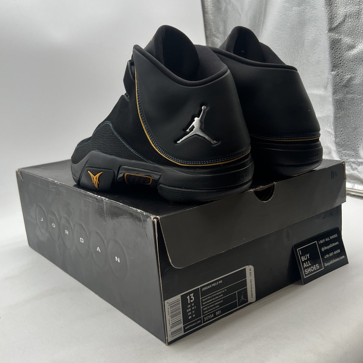 Size 13 - Jordan Melo M4 Black - (317154-001)