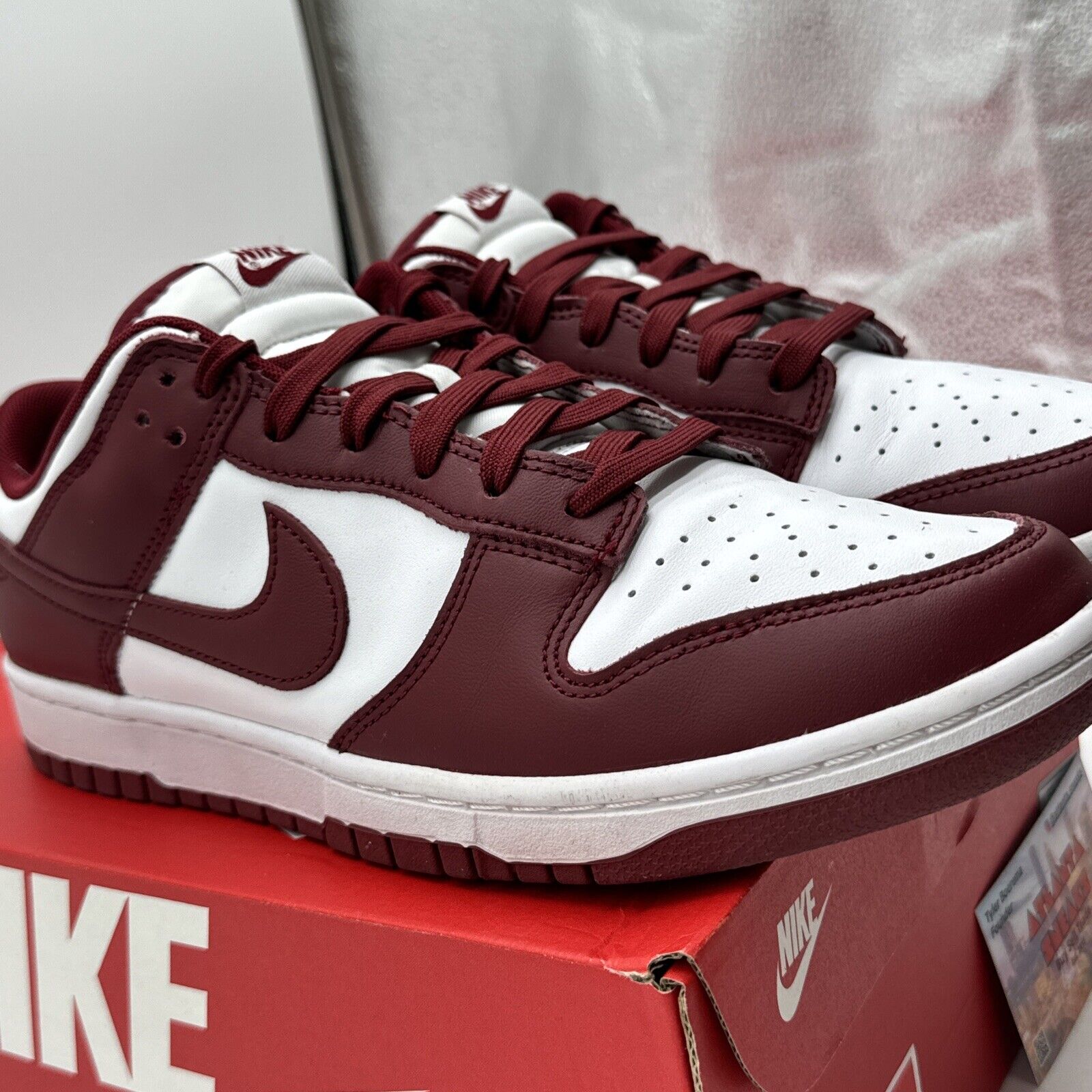 Size 10.5 - Nike Dunk Low Retro Team Red 2022 Burgundy Leather OG All